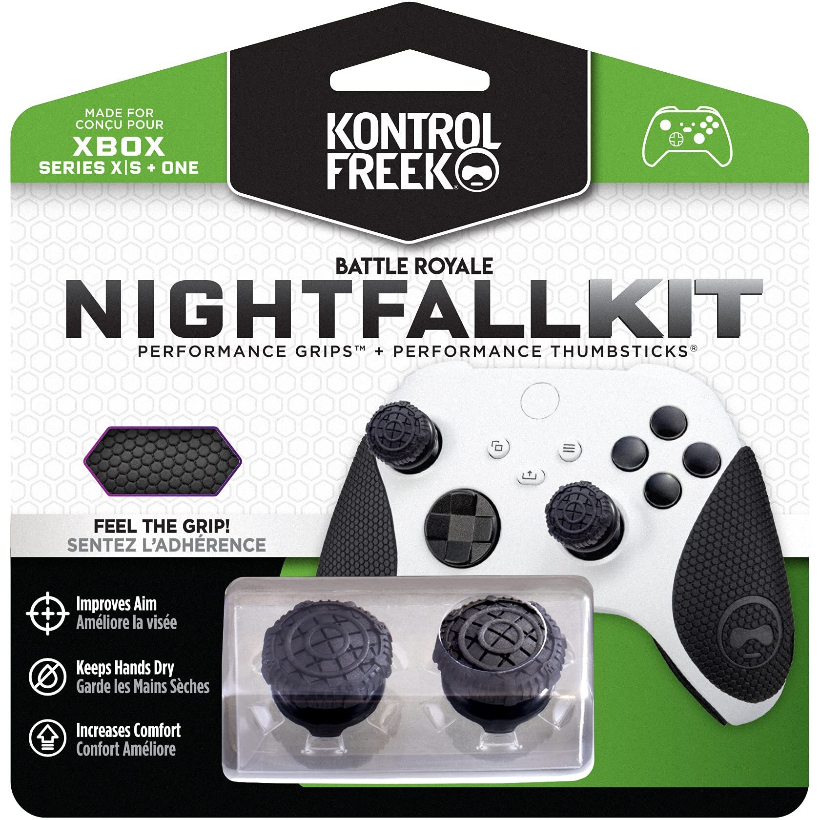 Kontrolfreek Fps Freekabattle Royale Nightfall Performance Kitafor Xbox One And Xbox Series X Controller  Includesaperformanceathumbsticksaand Performance Gripsa Black