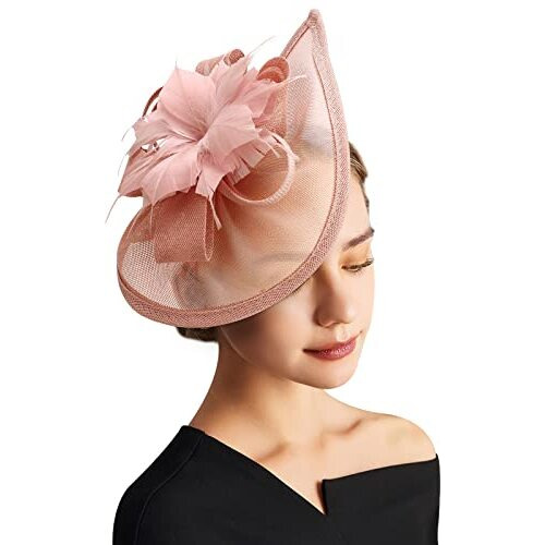 Dreshow Women Fascinator Hats Tea Party Hat Vintage Pillbox Hat Headband For Cocktail