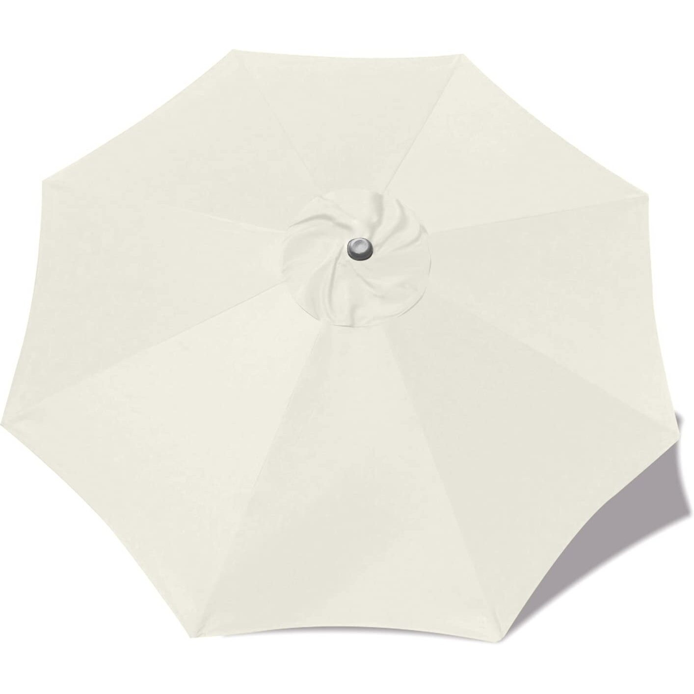 Mastercanopy Patio Umbrella 9 Ft Replacement Canopy For 8 Ribs-Creamy White