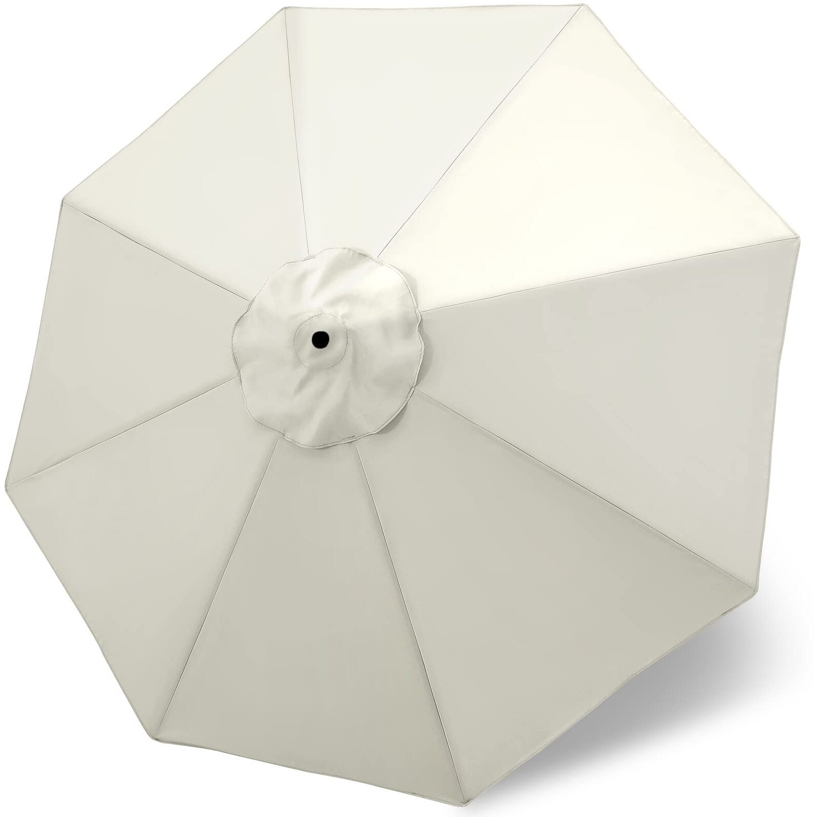 Mastercanopy Patio Umbrella 9 Ft Replacement Canopy For 8 Ribs-Creamy White