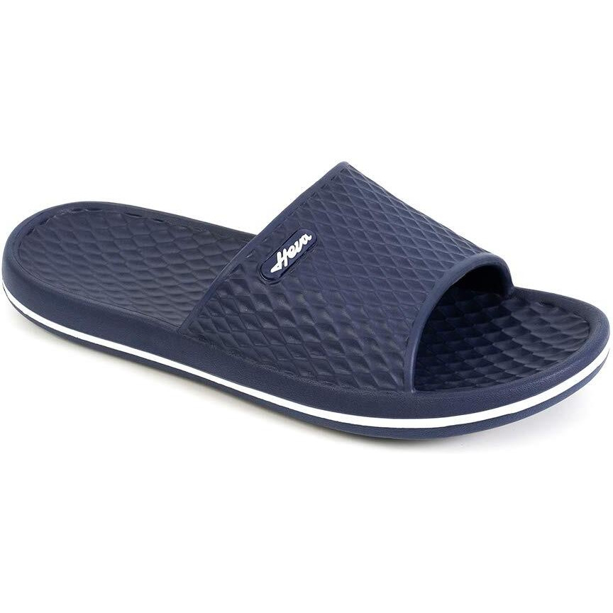 Funkymonkey Mens Bathroom Shower Slippers Indoor Home Beach Non Slip Sandal (12 M Us, Navy/Mb)