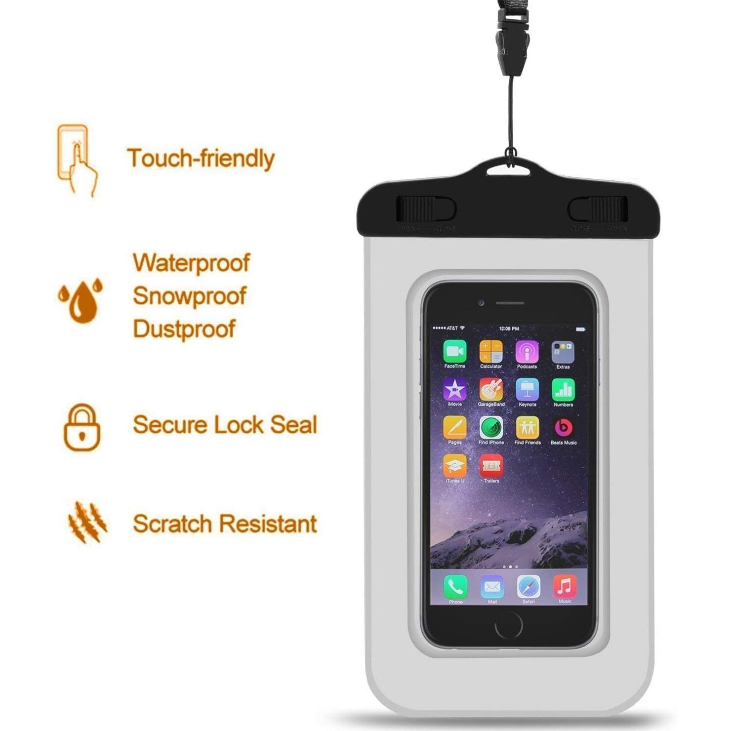 Unigear Dry Bag Waterproof, Floating And Lightweight Bags For Kayaking, Boating, Fishing, Swimming And Camping With Waterproof Phone Case (Pale Yellow, 2L)