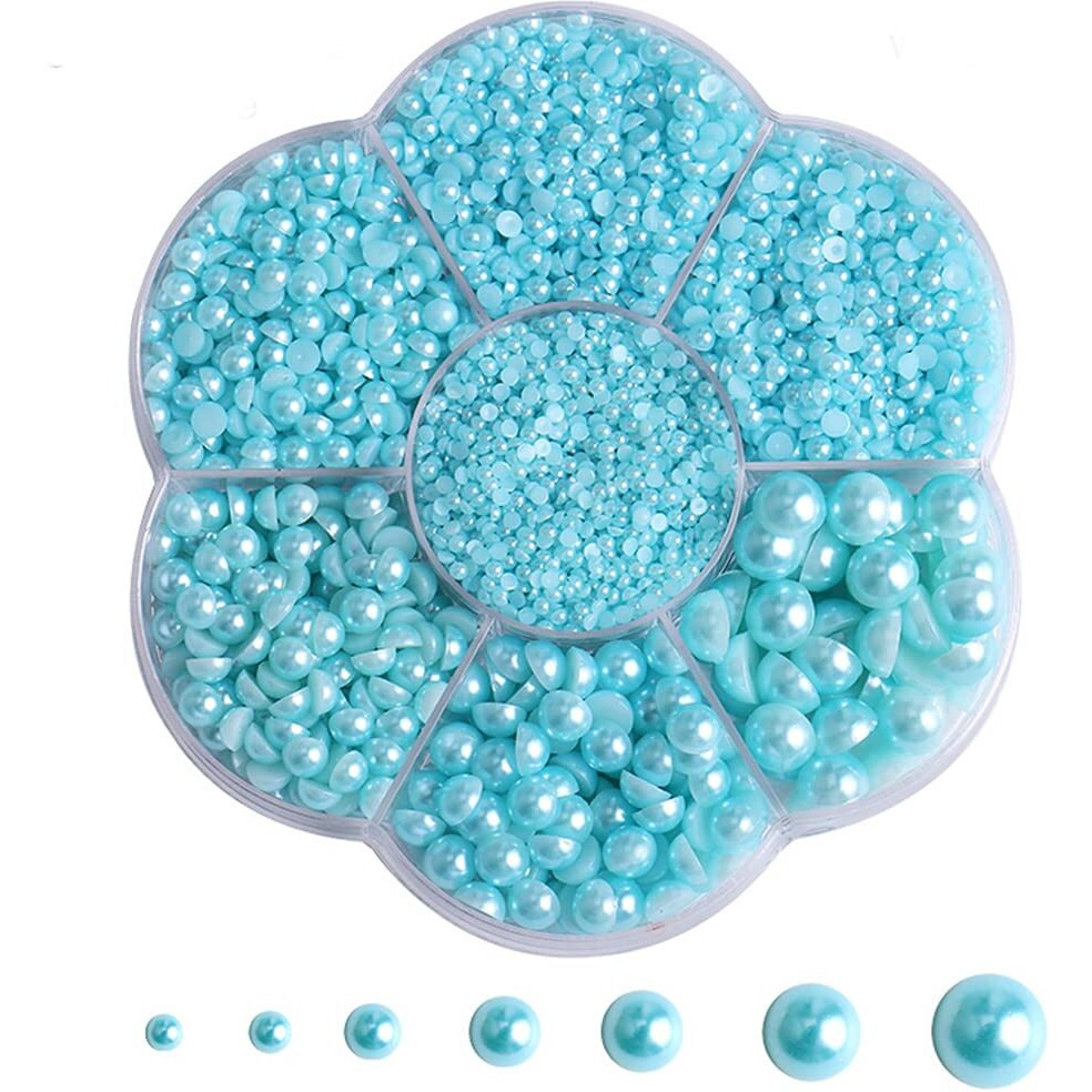 5700 Pcs Light Orchid Half Pearls For Crafts,Nail Pearls For Nails Art For Crafting Diy Accessory,Flatback Pearls Gems For Makeup,Neatly Organized Craft Pearls For Artists Creative (2/3/4/5/6/8/10Mm)