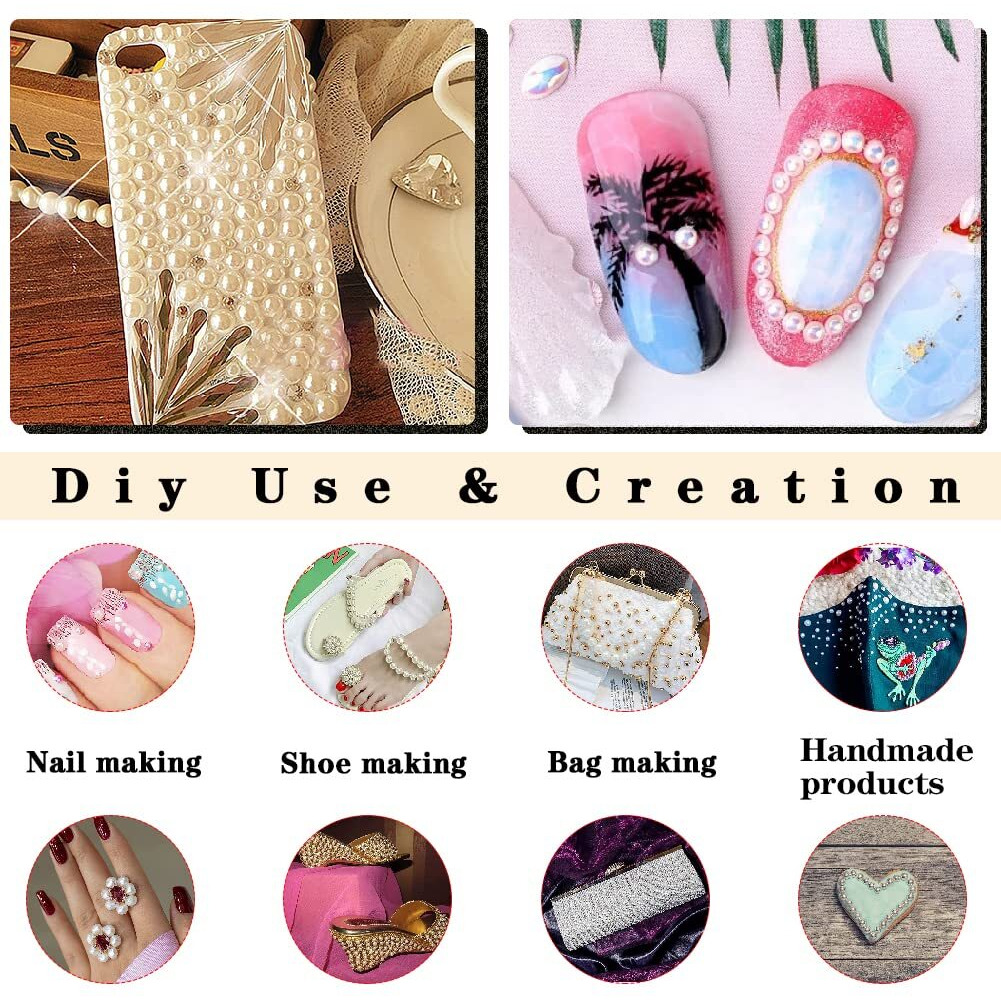 5700 Pcs Light Orchid Half Pearls For Crafts,Nail Pearls For Nails Art For Crafting Diy Accessory,Flatback Pearls Gems For Makeup,Neatly Organized Craft Pearls For Artists Creative (2/3/4/5/6/8/10Mm)