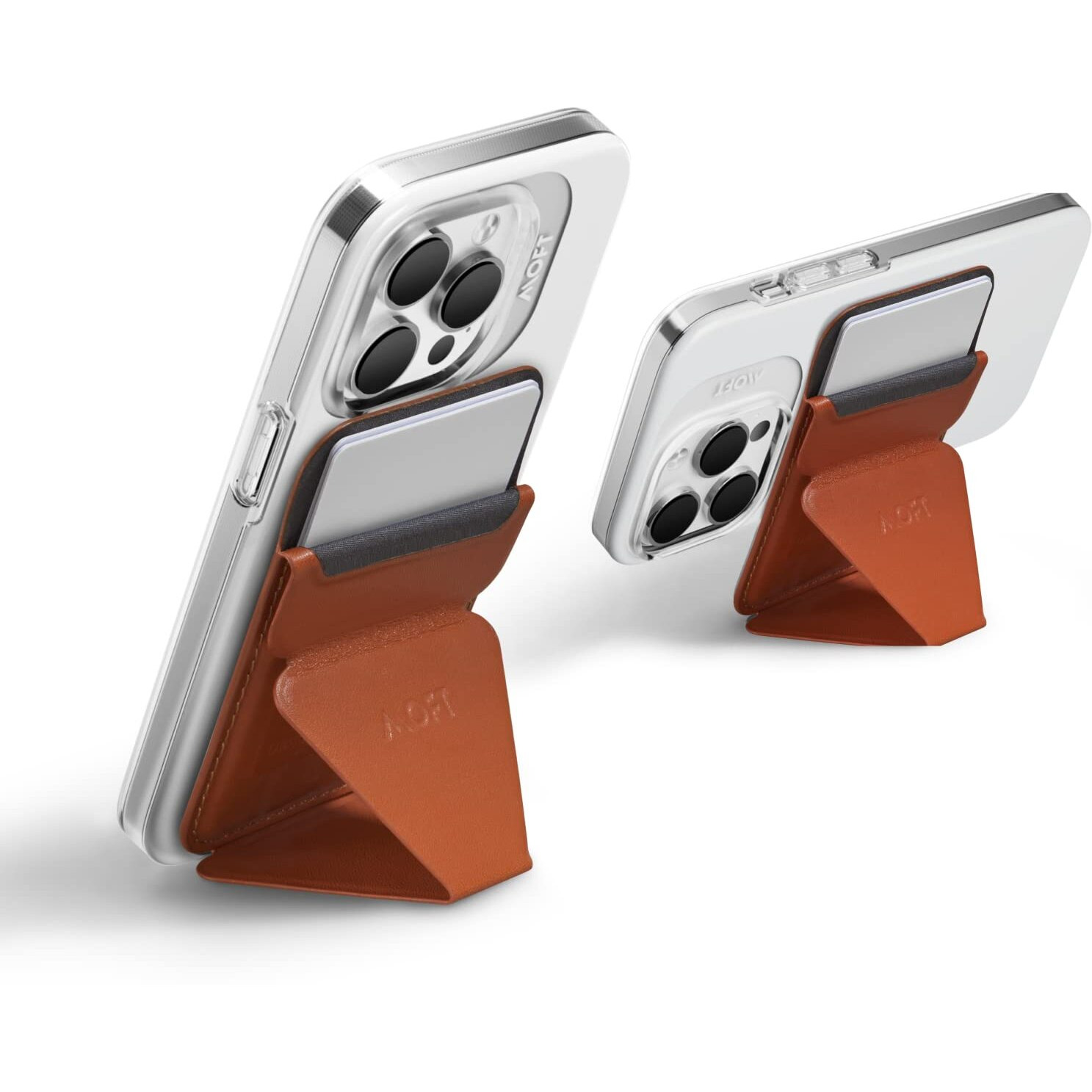 Moft Magsafe Wallet Stand For Iphone 141312 Series Magsafe Compatible Phone Stand With 3 Viewing Angles(Maple)