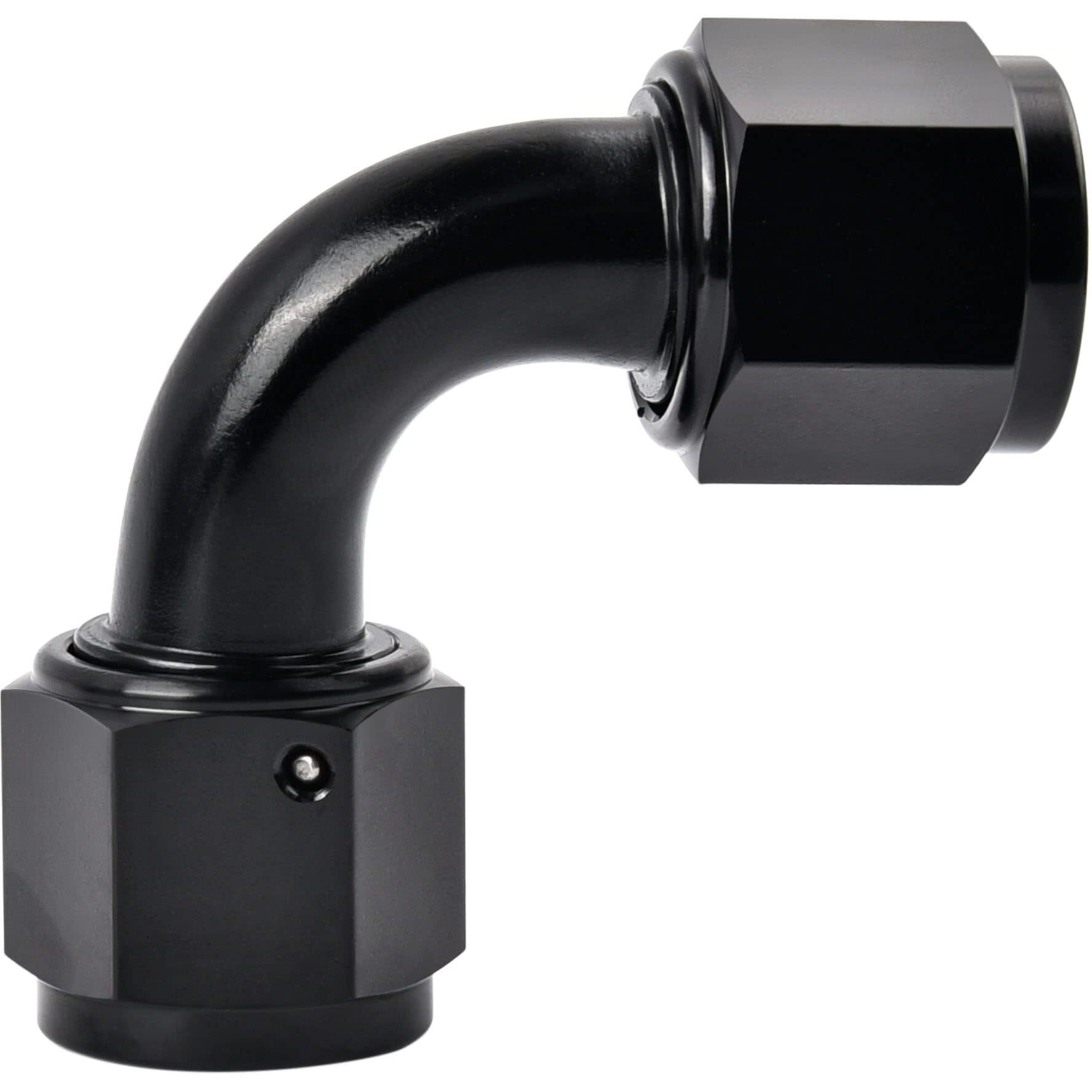 Evil Energy 4An Female To 4An Female 90 Degree Swivel Coupler Union Fitting Adapter Aluminum Black