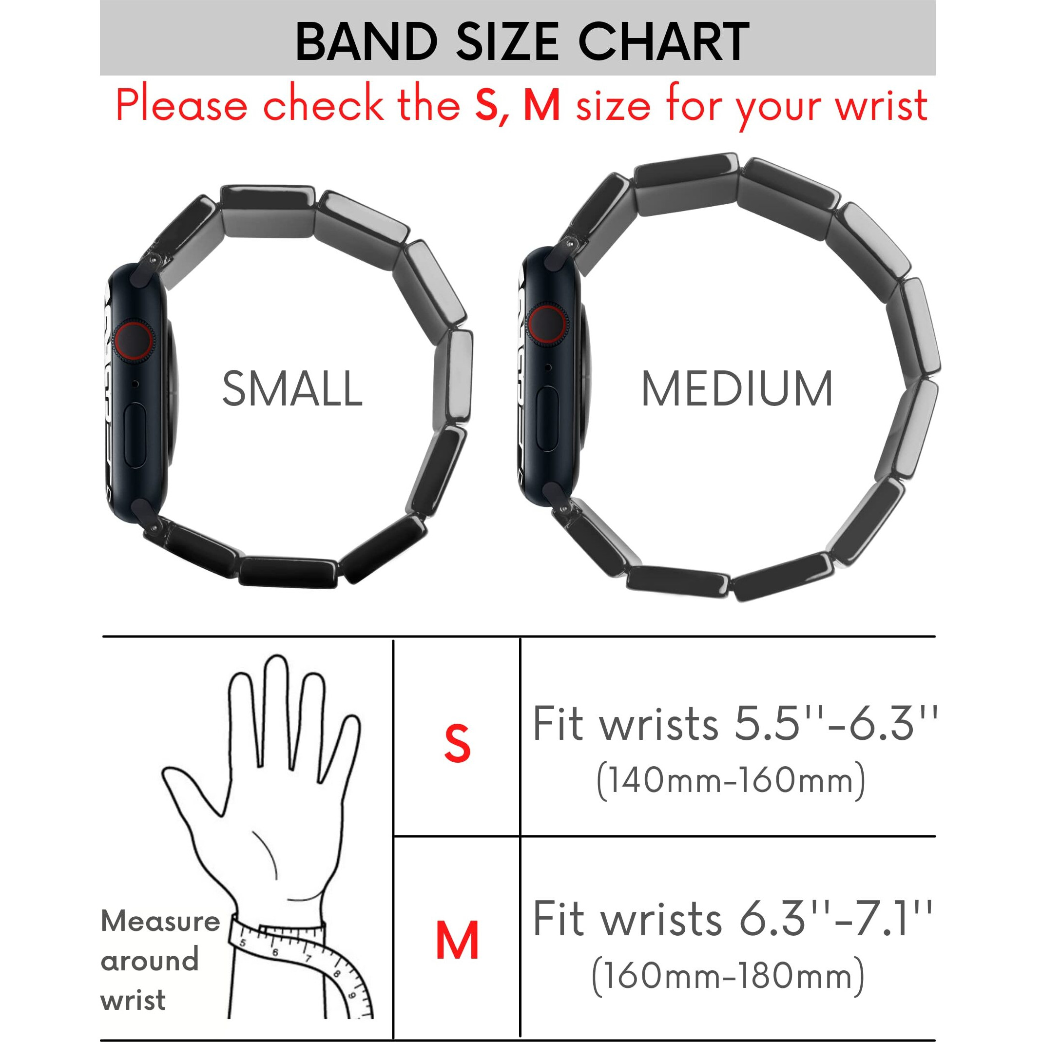 Heesch Compatiable With Apple Watch Band 40,38Mm For Men Black Stretchy Wristband For Apple Watch Series 7 Strap Women Link Bracelet For Iwatch Se,3,6