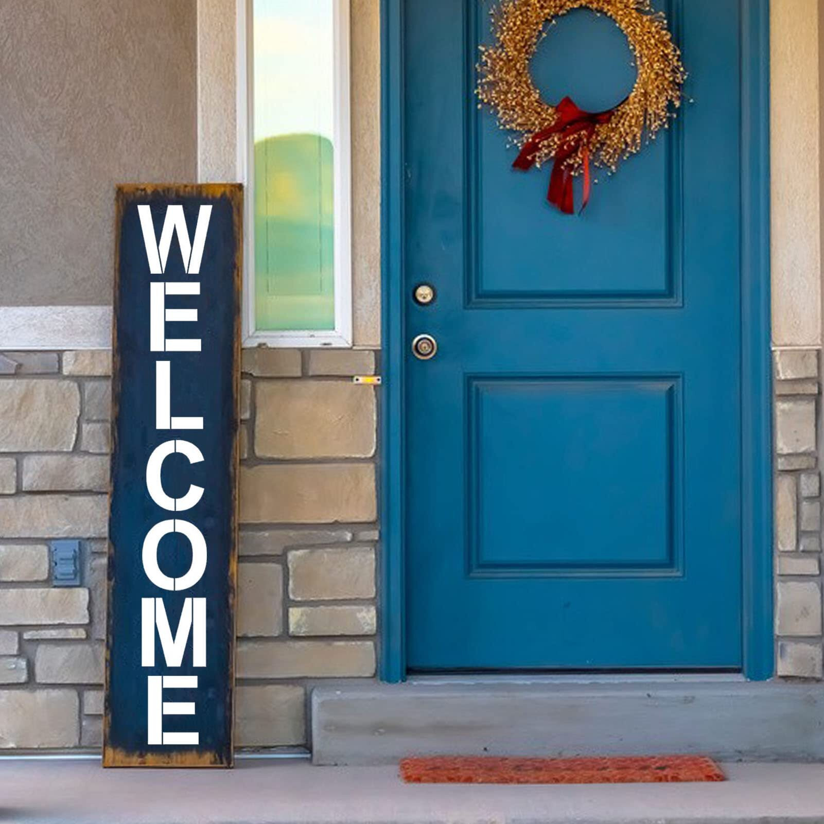 Yeajon 11 Inch Letter Stencils And Numbers, 36 Pcs Alphabet Art Craft Stencils, Reusable Plastic Art Craft Stencils For Wood, Wall, Fabric, Rock, Signage, Diy Art Projects (11 Inch)