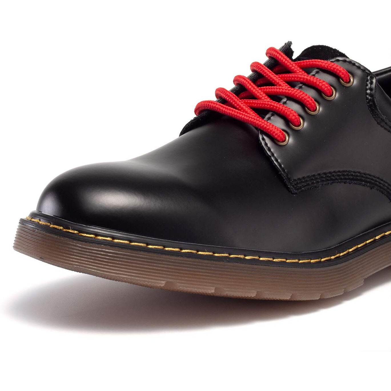 Shoemate Solid Color Round Shoe Laces For Sneakers, Boots And Athletic Shoes, Shoe Strings, Red, 58"(147Cm) 9-Dahong Rod-147-9