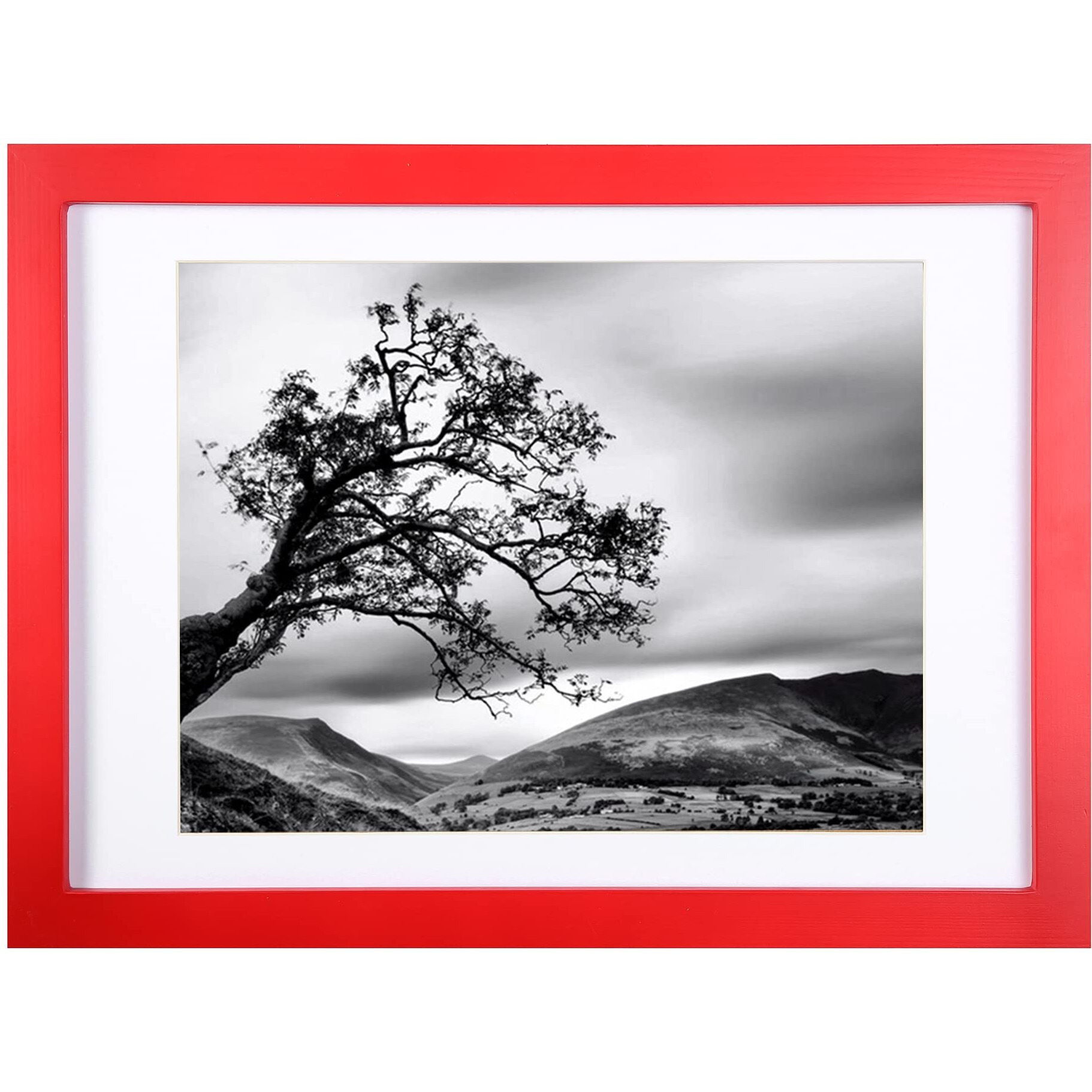 Bojin 10X14 Picture Frames Red Display 85X11 Picture Frame With Mat Document Wooden Photo Frame Diploma And Certificate Frame For Wall Hanging Home Decoration-10X14 Red