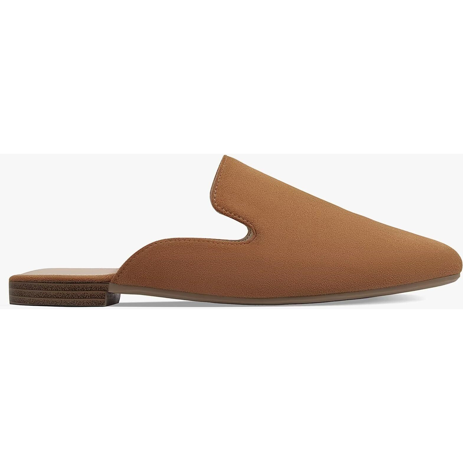 Musshoe Mules For Women Flats Comfortable Pointed Toe Women Mules,Tan 6.5