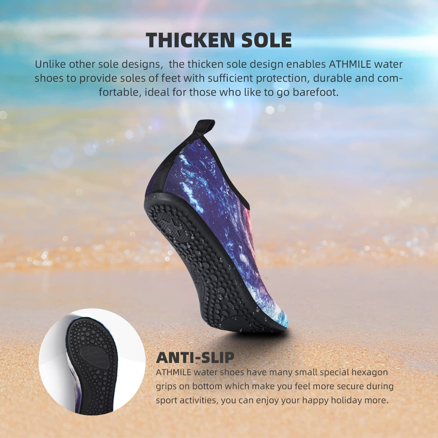 Water Shoes For Women Men Quick-Dry Aqua Socks Swim Beach Barefoot Yoga Exercise Wear Sport Accessories Pool Camping Must Haves Adult Youth Size