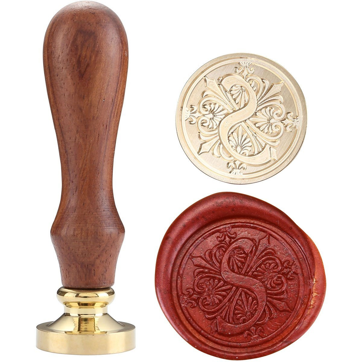 Classic Wooden Letter S Alphabet Letter Initial Wax Classic Sealing Wax Seal Stamp