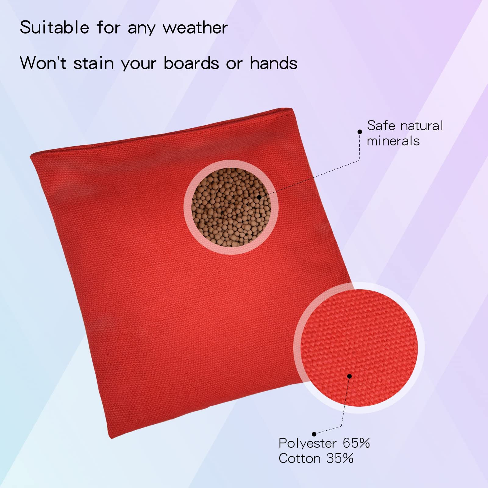 Yaaduo Set Of 8 Regulation Cornhole Bags, Duck Cloth Double Stiched - Standard Corn Hole Bean Bags For Tossing Game, Includes Tote Bags (Red/Blue)