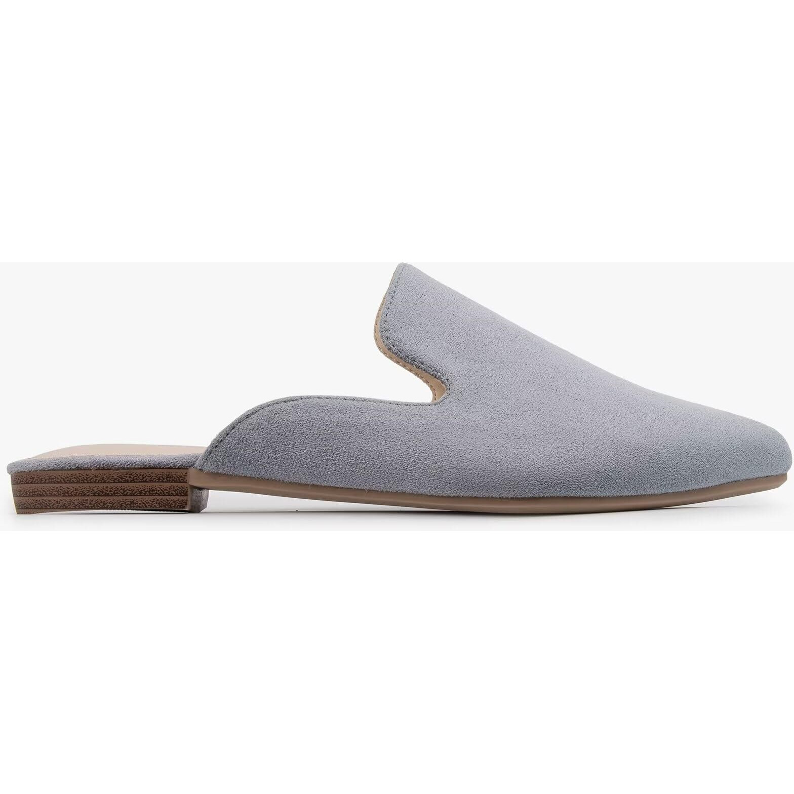 Musshoe Mules For Women Flats Comfortable Pointed Toe Women Mules,Grey 8.5