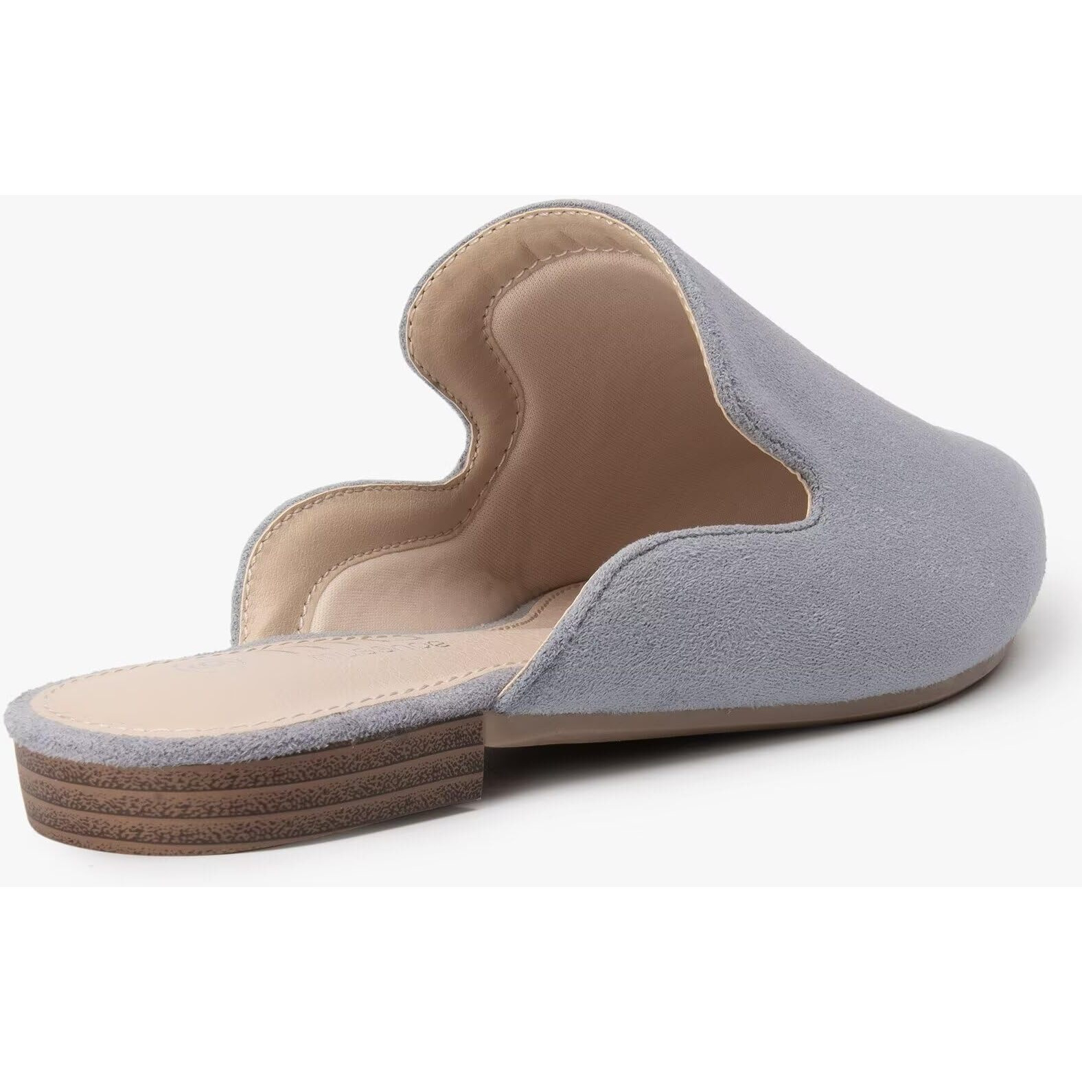 Musshoe Mules For Women Flats Comfortable Pointed Toe Women Mules,Grey 8.5