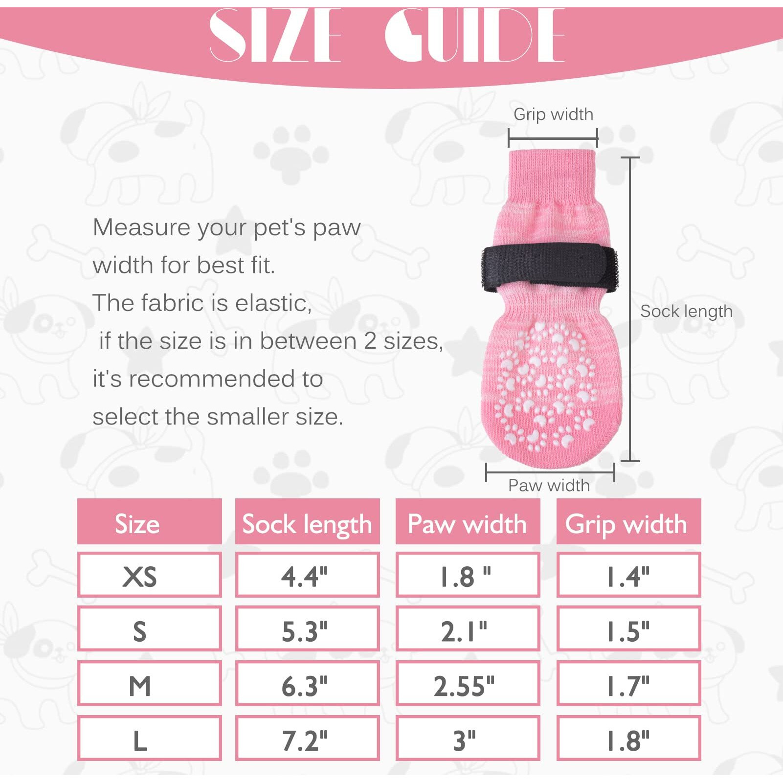 Expawlorer Anti Slip Dog Socks To Prevent Licking Paws, Dog Shoes For Hot Pavement, Dog Booties For Small Medium Large Senior Dogs, Traction Control Dog Boots & Paw Protectors For Hardwood Floors