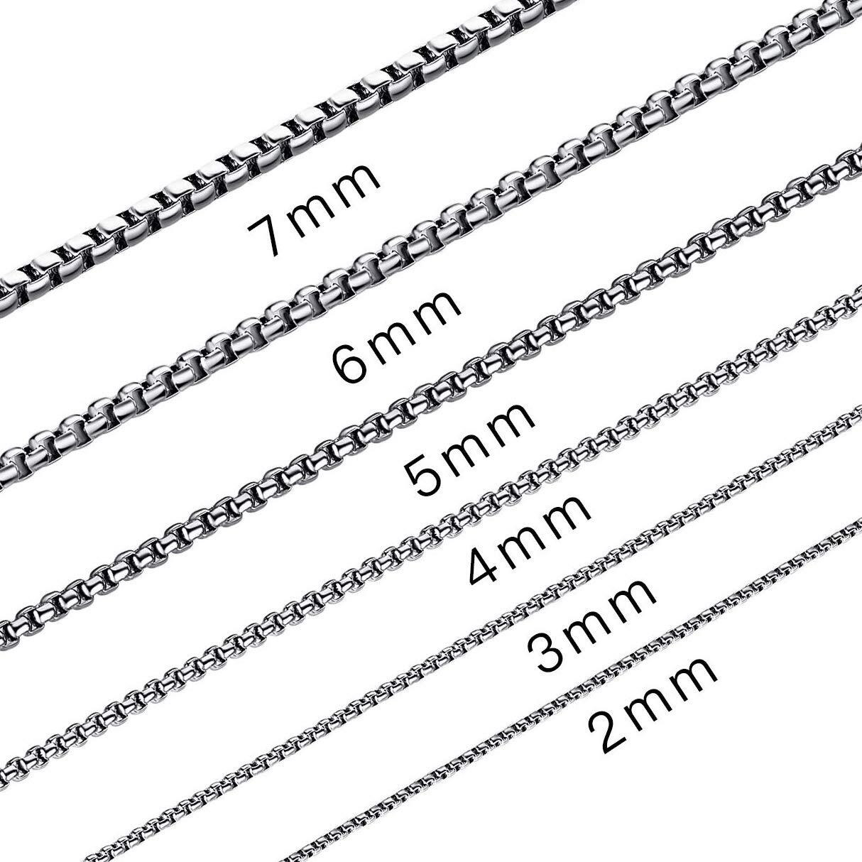 Sannyra Silver Chain For Men - 2Mm 36 Inches Stainless Steel Chains For Mens - Dog Tag Necklace For Pendant, Round Rolo Necklaces For Women