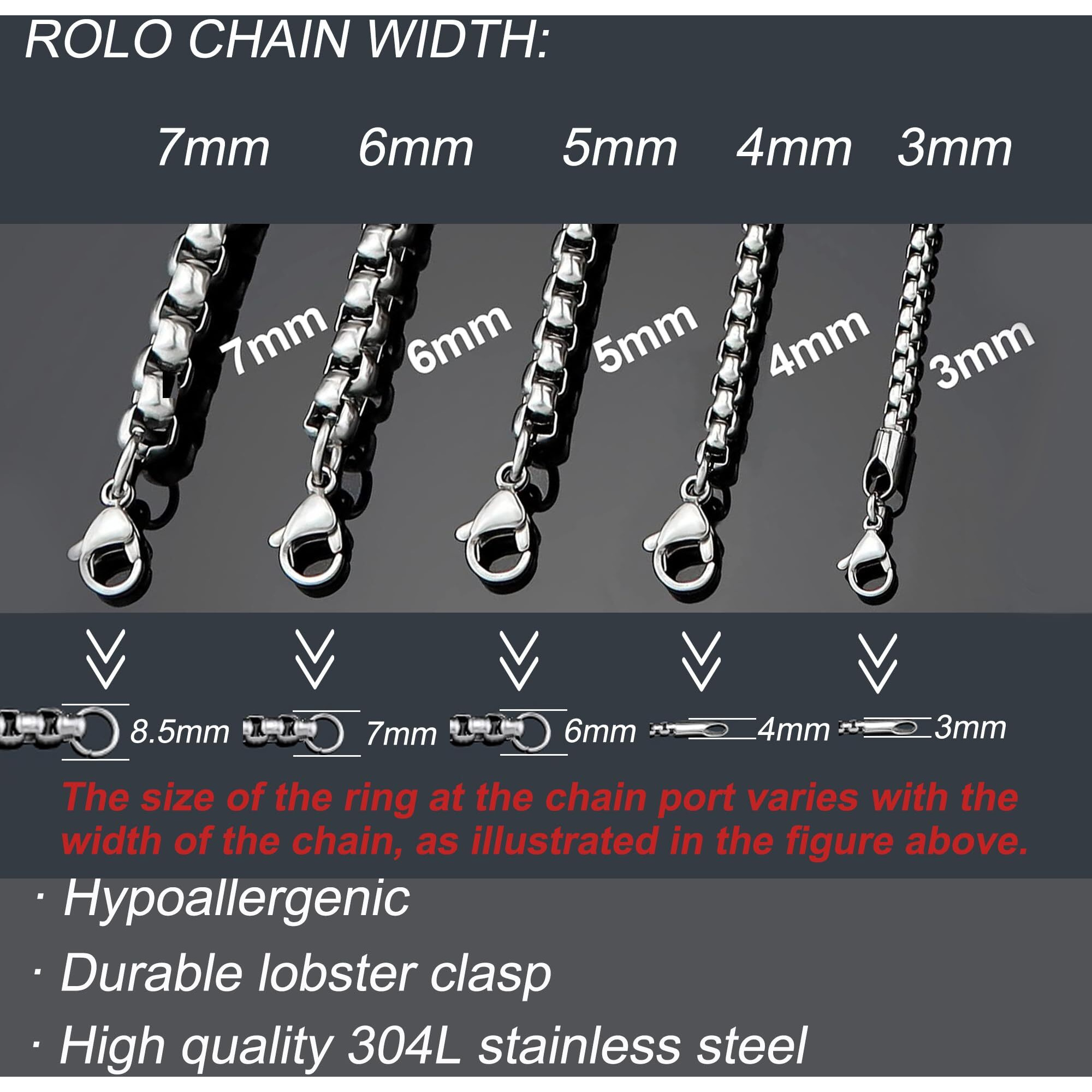 Sannyra Silver Chain For Men - 2Mm 36 Inches Stainless Steel Chains For Mens - Dog Tag Necklace For Pendant, Round Rolo Necklaces For Women