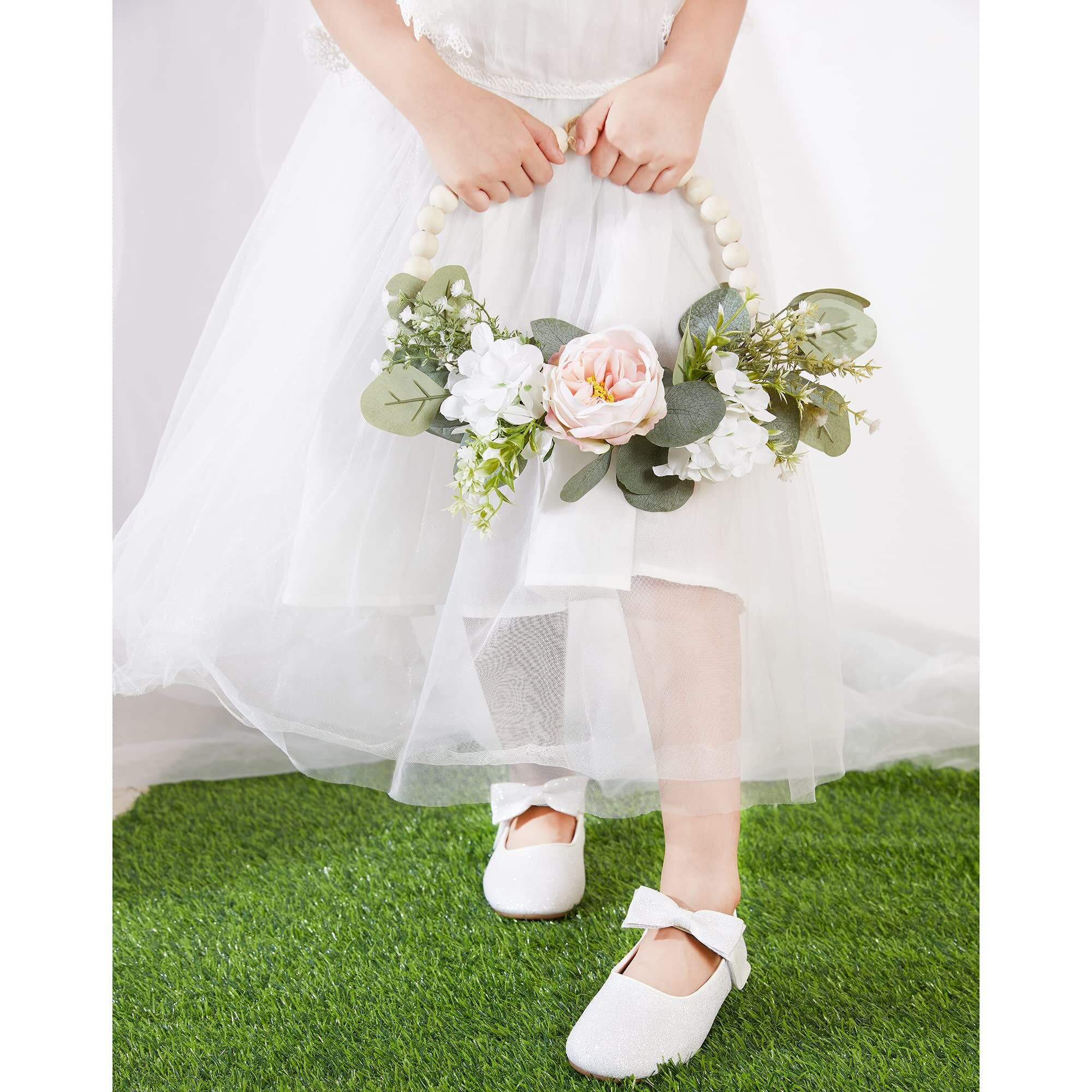 Felix & Flora Girls Dress Shoes - Mary Jane Ballet Flats Party Wedding School Size 10 Toddlers