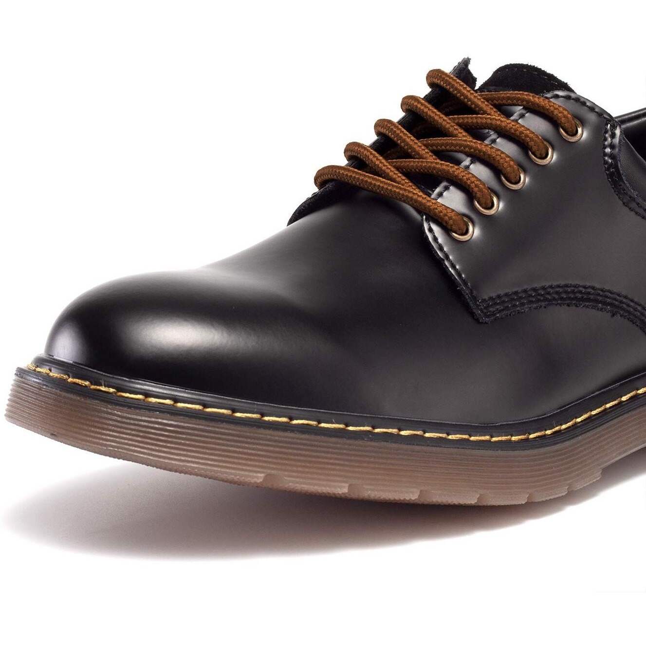 Shoemate Solid Color Round Shoe Laces For Sneakers, Boots And Athletic Shoes, Shoe Strings, Golden Brown, 52"(132Cm) 12-Jinzong Rod-132-12