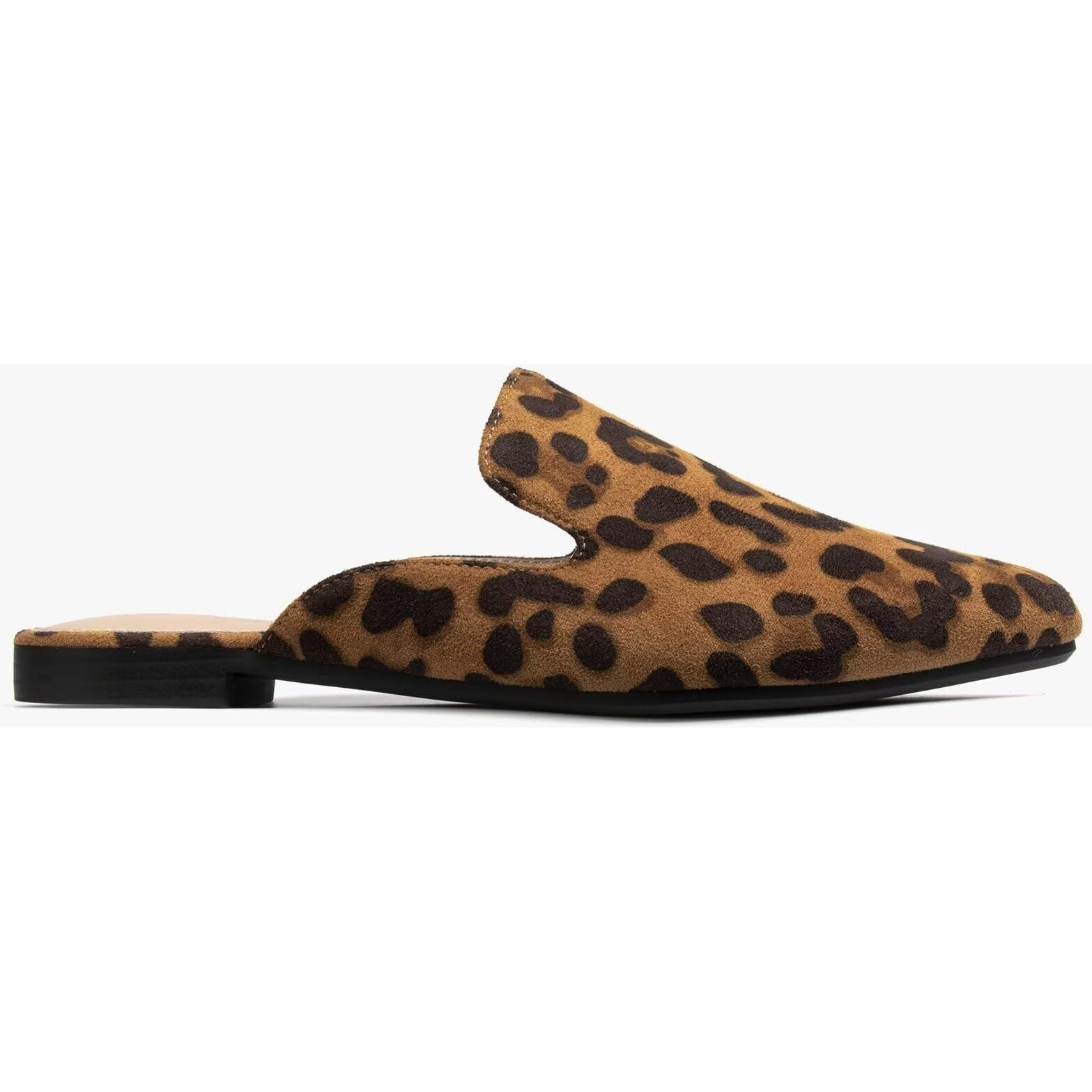 Musshoe Mules For Women Flats Comfortable Pointed Toe Women Mules,Leopard 6