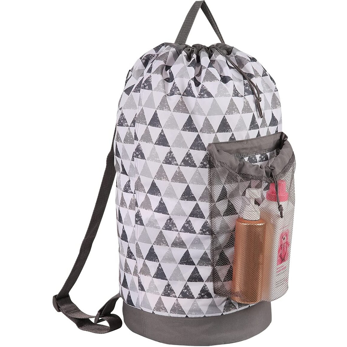 Dalykate Backpack Laundry Bag, Laundry Backpack With Shoulder Straps And Mesh Pocket Durable Nylon Backpack Clothes Hamper Bag With Drawstring Closure For College, Travel, Laundromat, Apartment