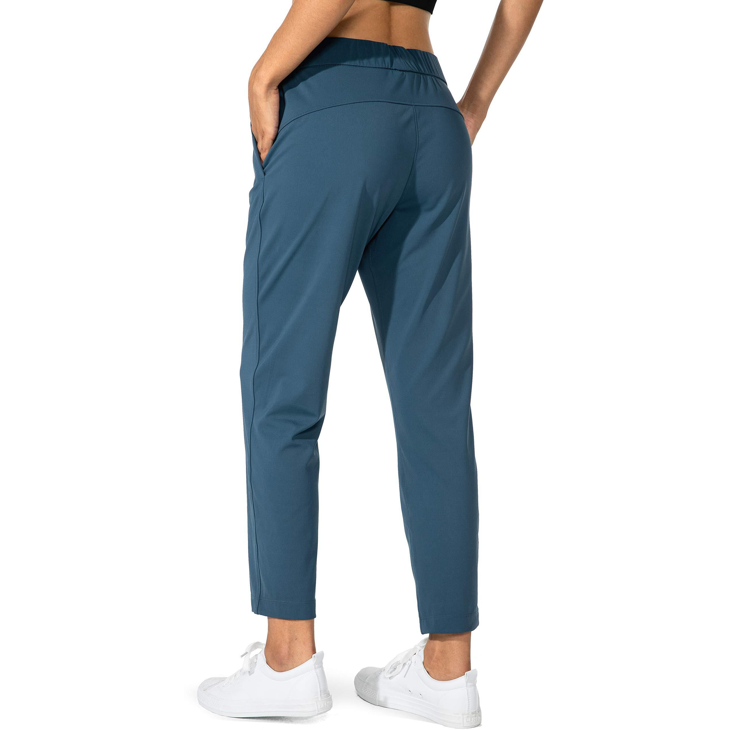 G Gradual Women's Pants With Deep Pockets 7/8 Stretch Sweatpants For Women Athletic, Golf, Lounge, Work (Indigo, Medium)
