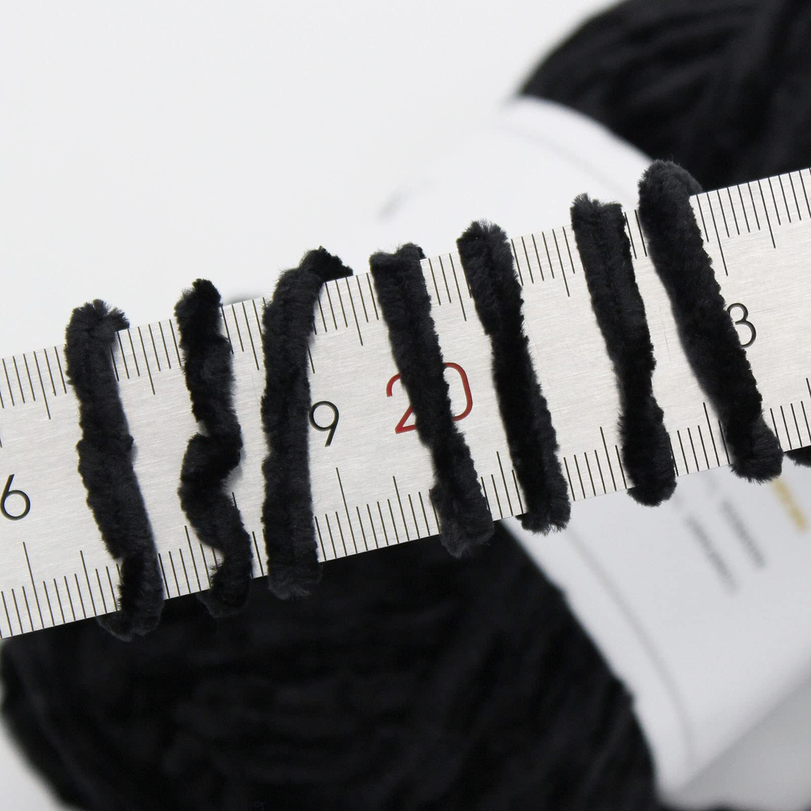 Niceec 2 Skeins Soft Chenille Yarn Blanket Yarn For Knitting Fancy Yarn For Crochet Weaving Diy Craft Total Length 2255M (2279Yds, 2150G)_Black