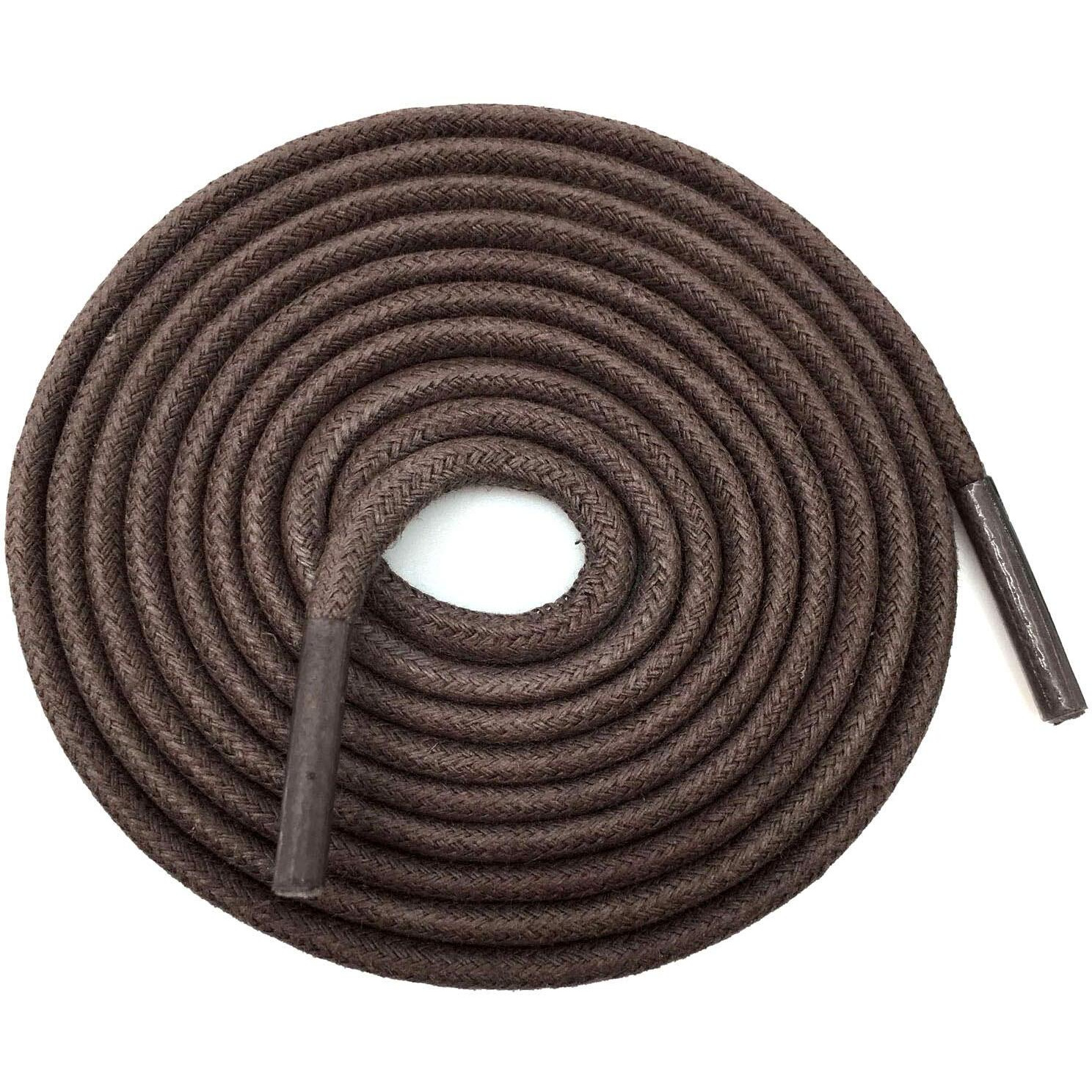 Yfine 55.12" Inch Round Waxed Dress Shoes Shoelaces Boots Shoe Laces Dark Brown (2 Pair)
