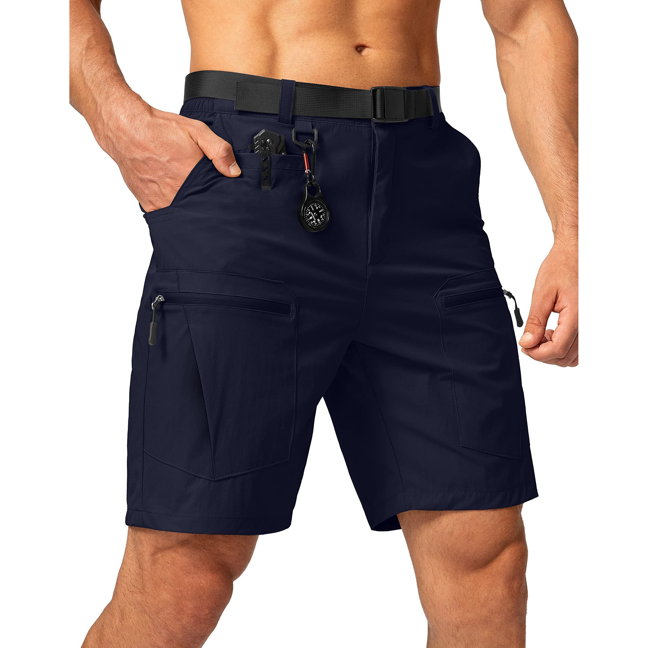G Gradual Men's Hiking Cargo Shorts Stretch Quick Dry Outdoor Tactical Shorts For Men With Multi Pocket For Fishing Casual(Navy,Xl)