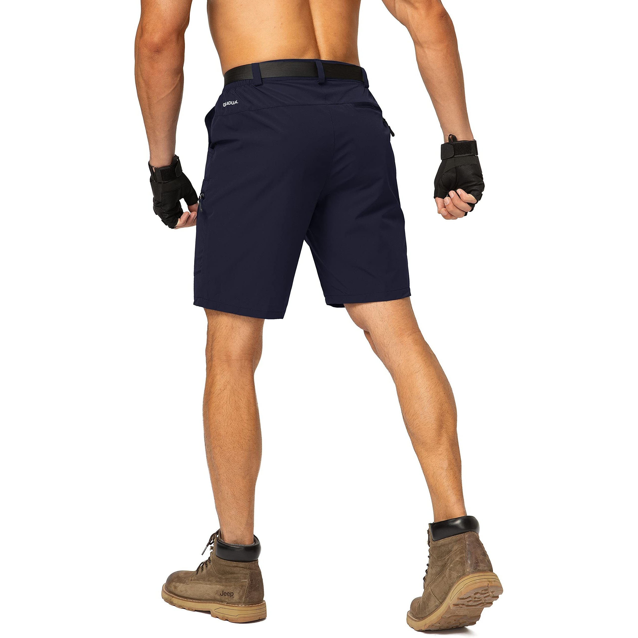 G Gradual Men's Hiking Cargo Shorts Stretch Quick Dry Outdoor Tactical Shorts For Men With Multi Pocket For Fishing Casual(Navy,Xl)