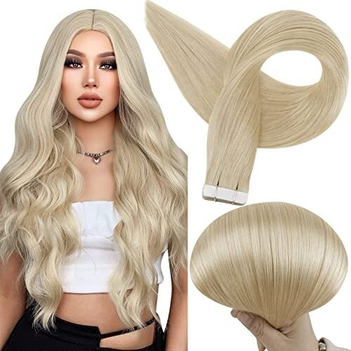 Full Shine Tape In Real Hair Extensions Blonde Real Human Hair 10 Inch Tape In Extensions Human Hair For Women 30 Gram 20 Pcs Double Sided Skin Weft Hair Extensions Tape In Seamless Straight