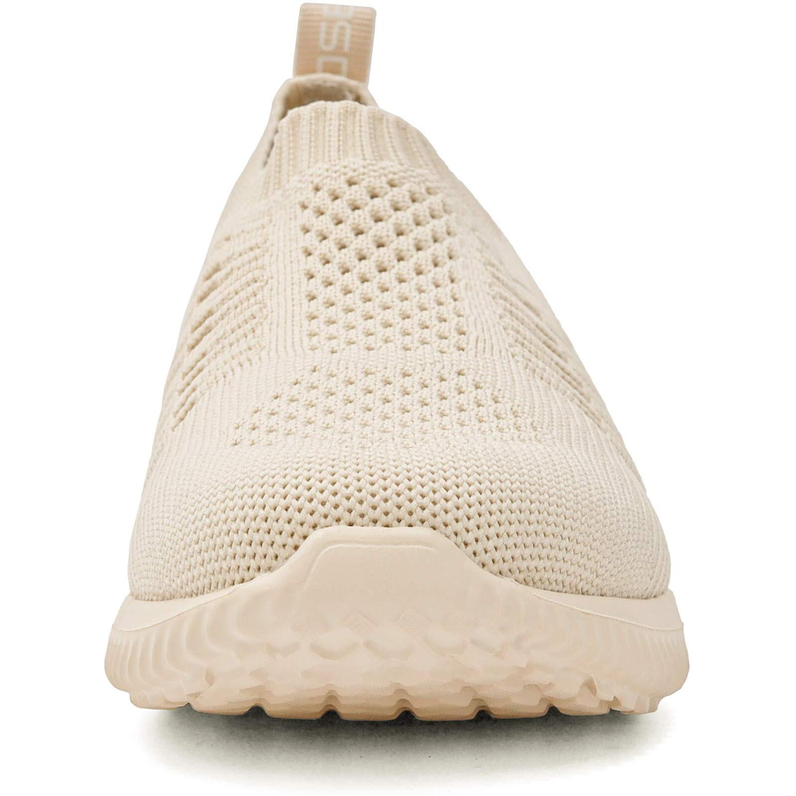 Tiosebon Women's Walking Shoes Lightweight Breathable Yoga Travel Sneakers 11 Us Beige