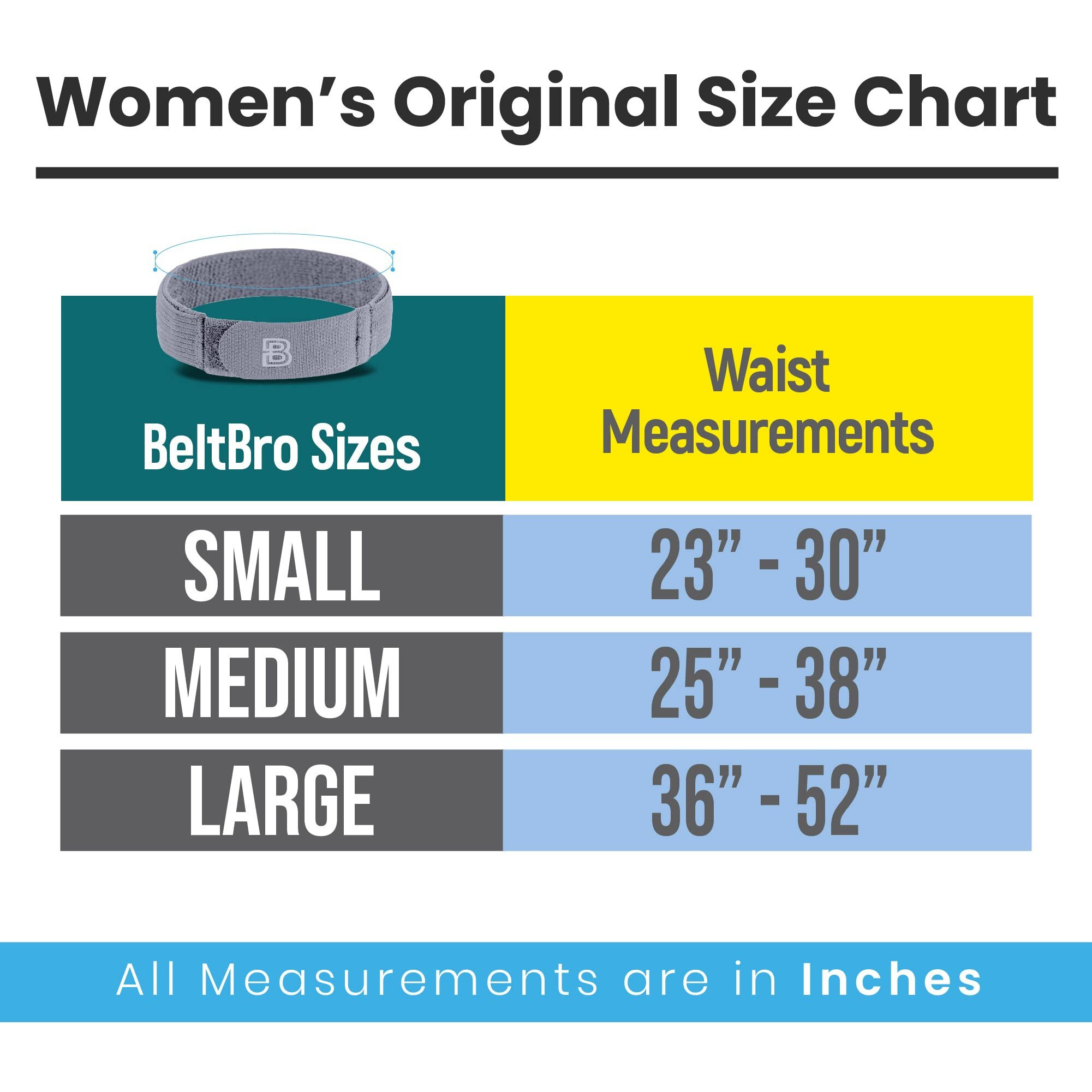 Beltbro Women's Grey 2-Small No Buckle Elastic Belt - Fits 1 Inch Belt Loops, Comfortable And Easy To Use