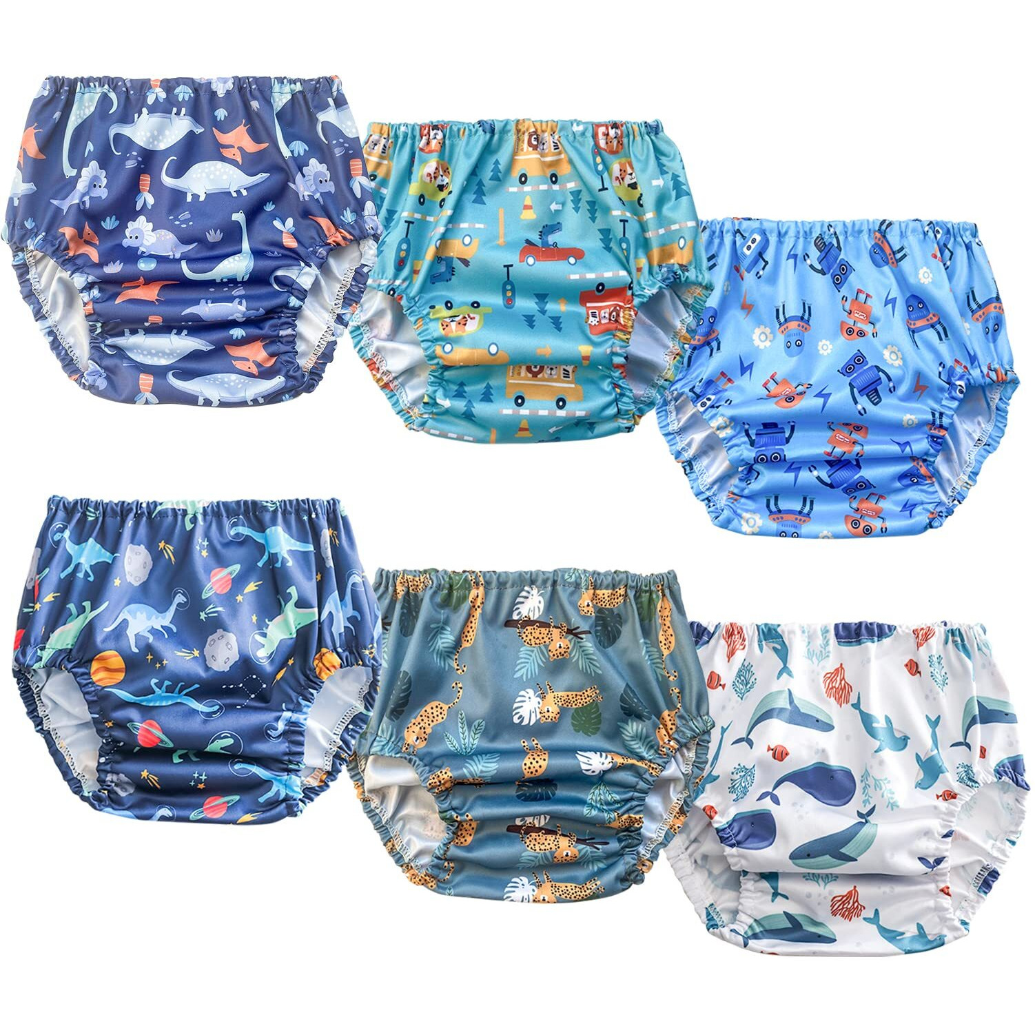 Bisenkid 6 Packs Waterproof Plastic Pants For Toddlers For Plastic Pants Good Elastic Plastic Potty Training Covers For Plastic Training Pants For Toddlers Boys 2T