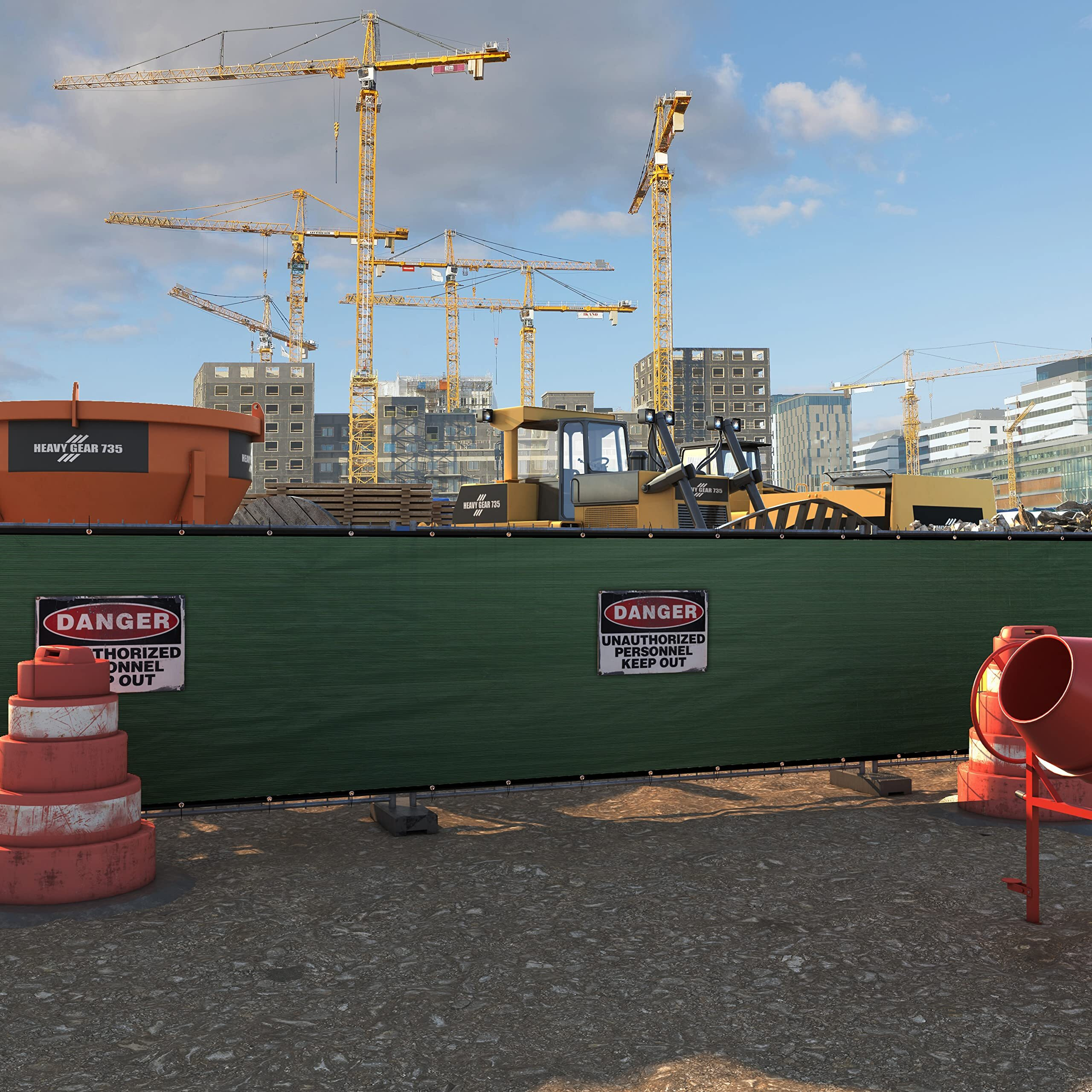 Amgo Custom Made 4' X 38' Green Fence Privacy Screen Windscreen With Bindings & Grommets, Heavy Duty For Commercial And Residential, 90% Blockage, Cable Zip Ties Included (We Customize)