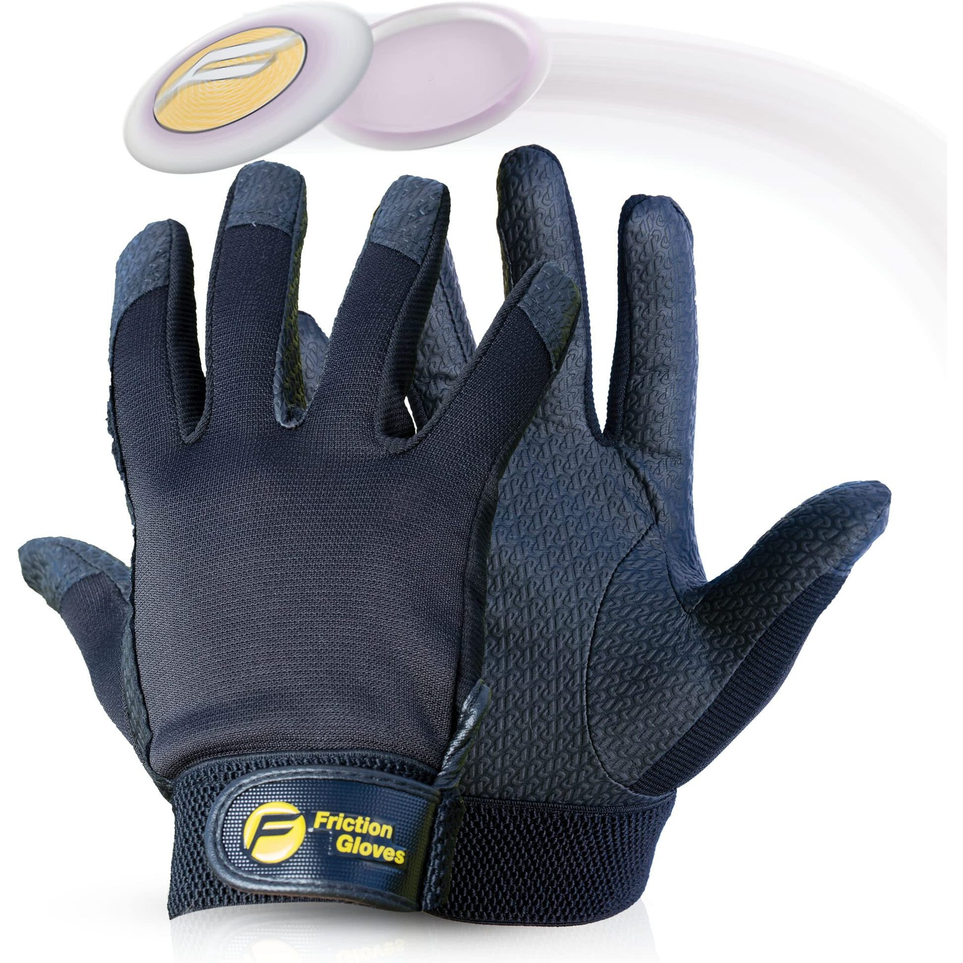 Friction Gloves - Disc Golf Gloves - Rubberized Palm And Fingers For Amazing Grip On All Your Throws - Perfect For Driving & Putting - Play Your Best In Any Weather - (Adult Xxl)