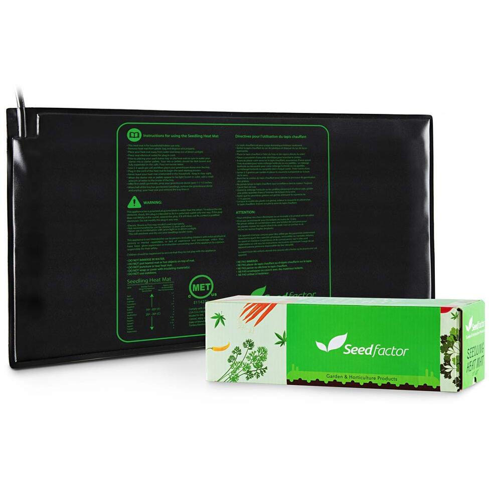 Met Certified Seedling Heat Mat, Seedfactor Waterproof Durable Germination Station Heat Mat, Warm Hydroponic Heating Pad For Indoor Home Gardening Seed Starter