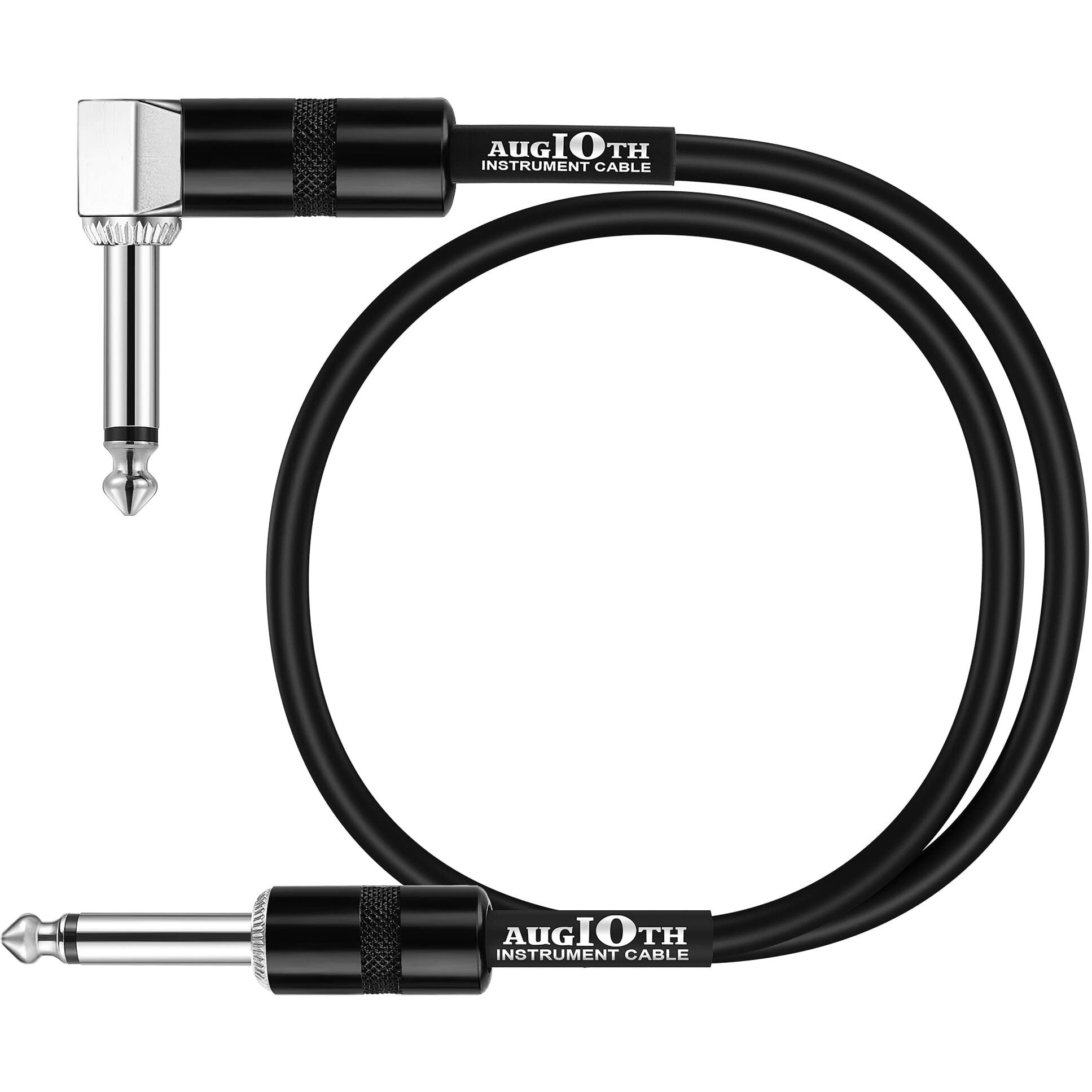 Augioth 12 Inch Guitar Patch Cable 30 Cm Performance Guitar Effect Pedal Cables Straight To Angled