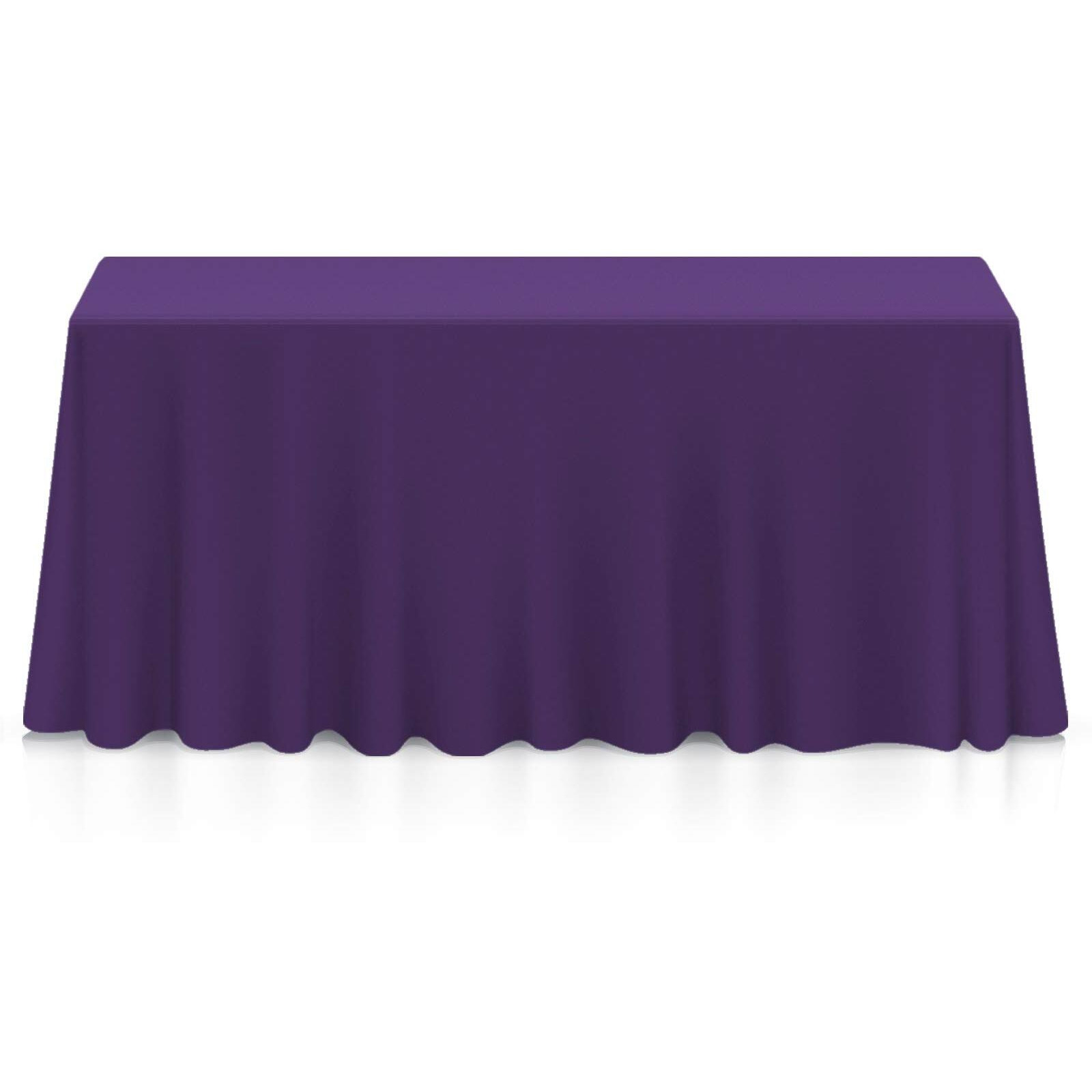 Lanns Linens - 90 X 132 Premium Tablecloth For Wedding  Banquet  Restaurant - Rectangular Polyester Fabric Table Cloth - Purple
