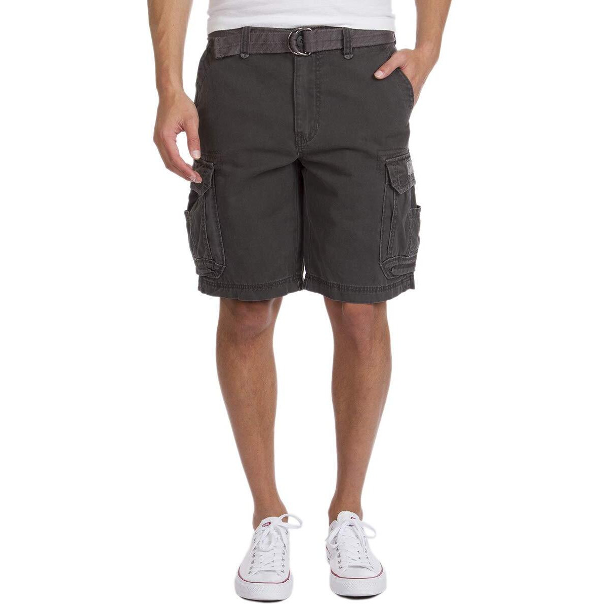 Unionbay Mens Survivor Belted Cargo Shorts, Andorid, 32 Us