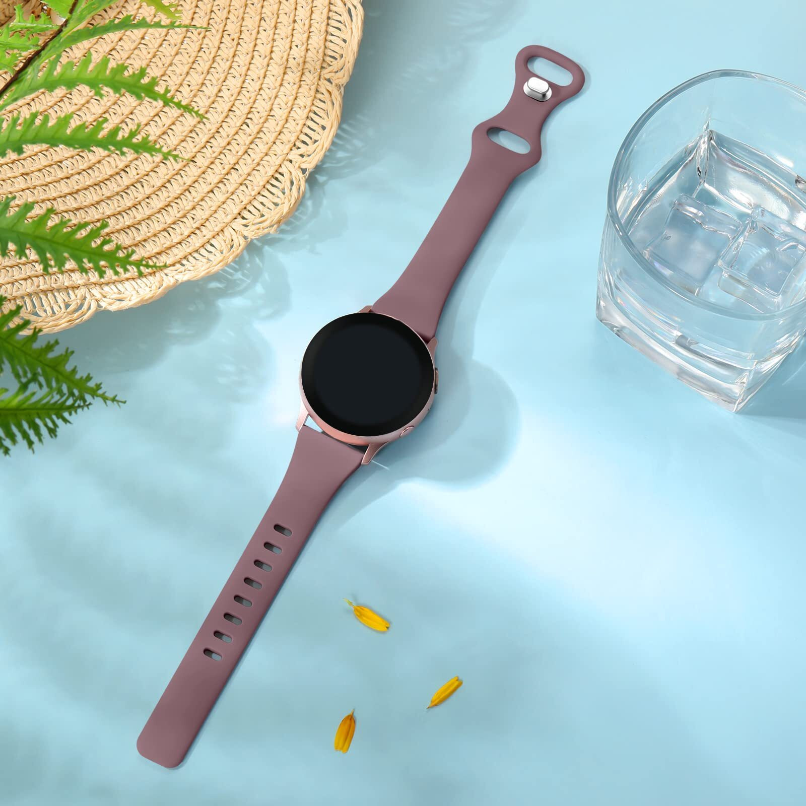 Imivio Compatible With Samsung Galaxy Watch 7/6/5/4 Bands 40Mm 44Mm, 20Mm Soft Slim Replacement Wristband Compatible With Samsung Watch 7/6 Classic 47Mm 43Mm/5/5 Pro 45Mm/4/4 Classic For Women Men