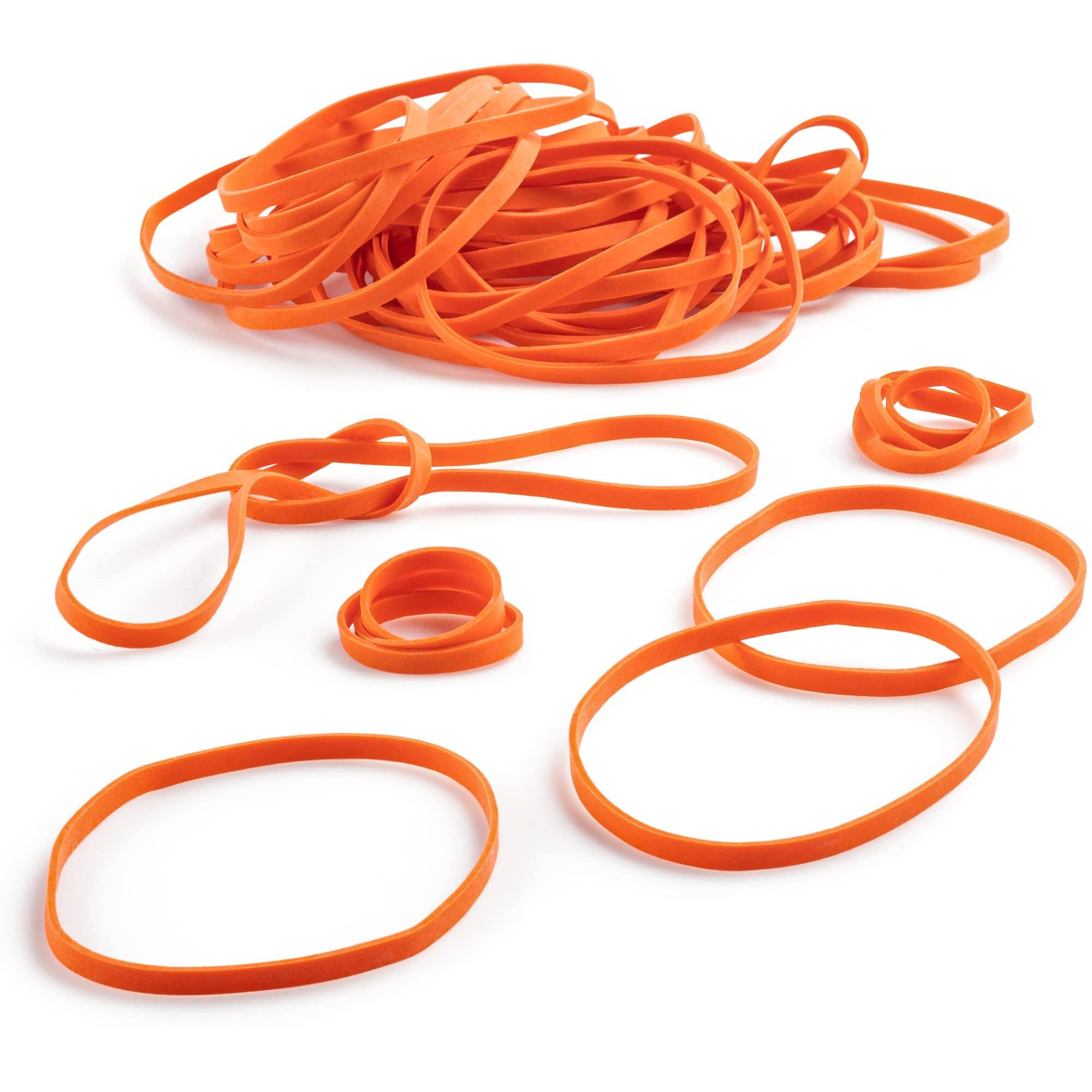Plasticmill Rubber Bands - 33 Size - Orange Rubberbands - 100 Count