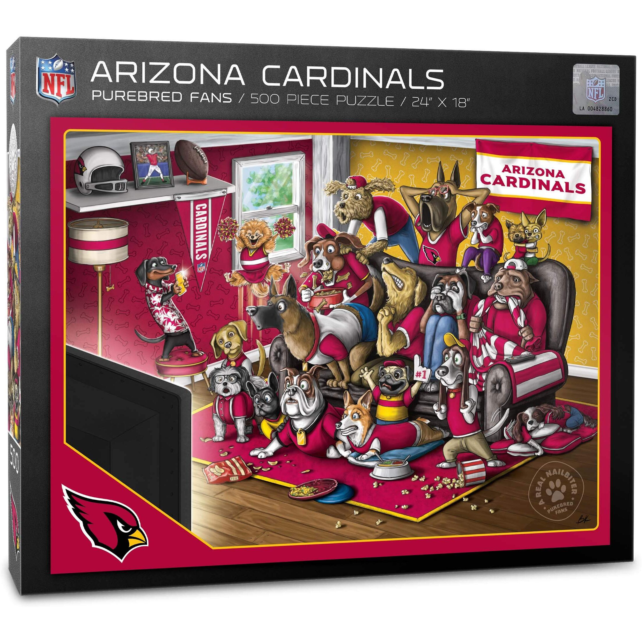 Youthefan Nfl Arizona Cardinals Purebred Fans 500Pc Puzzle - A Real Nailbiter