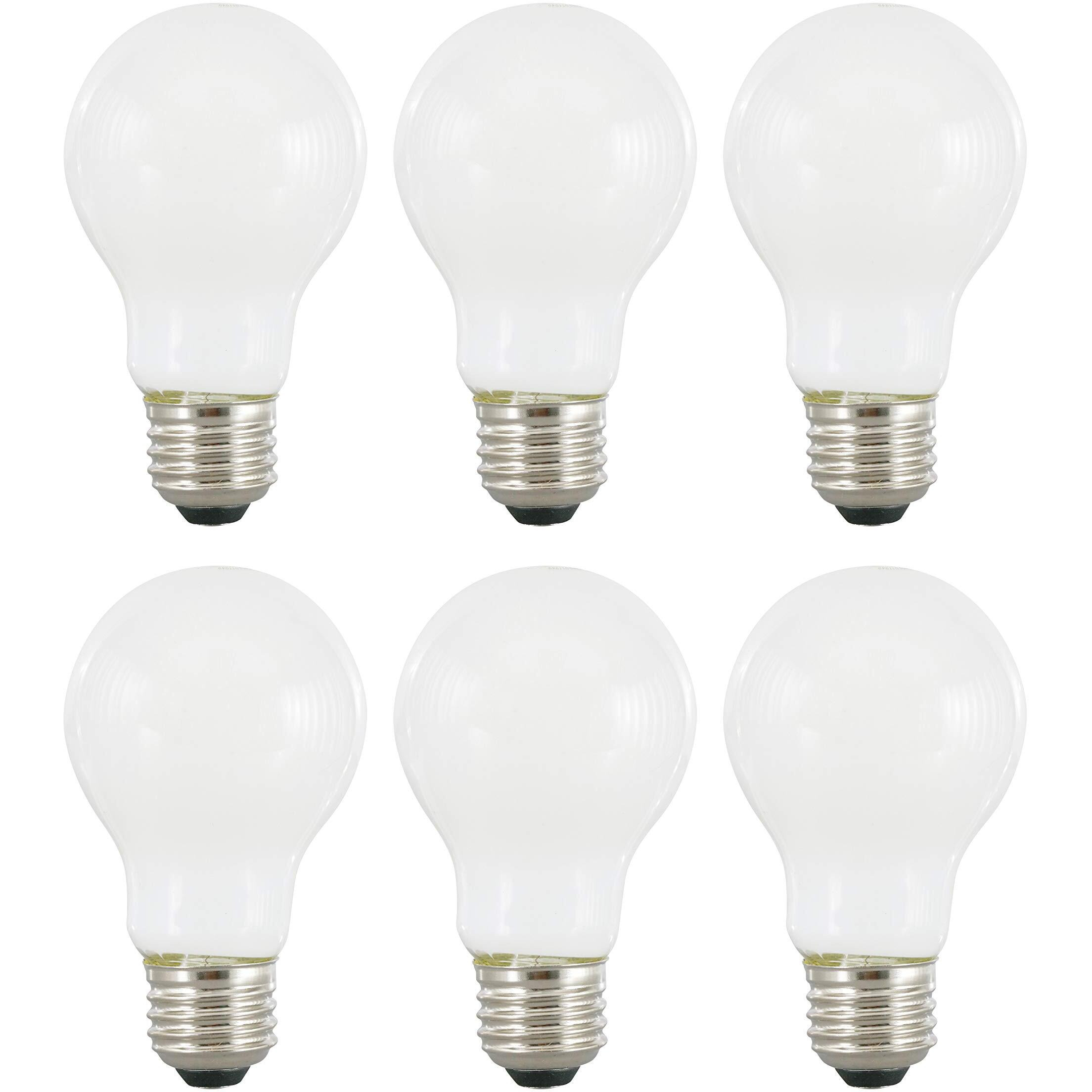 Sylvania Led Truwave Natural Series A19 Light Bulb, 60W Equivalent, Efficient 8W, Dimmable, 800 Lumens, Frosted, 5000K, Daylight - 6 Pack (40815)