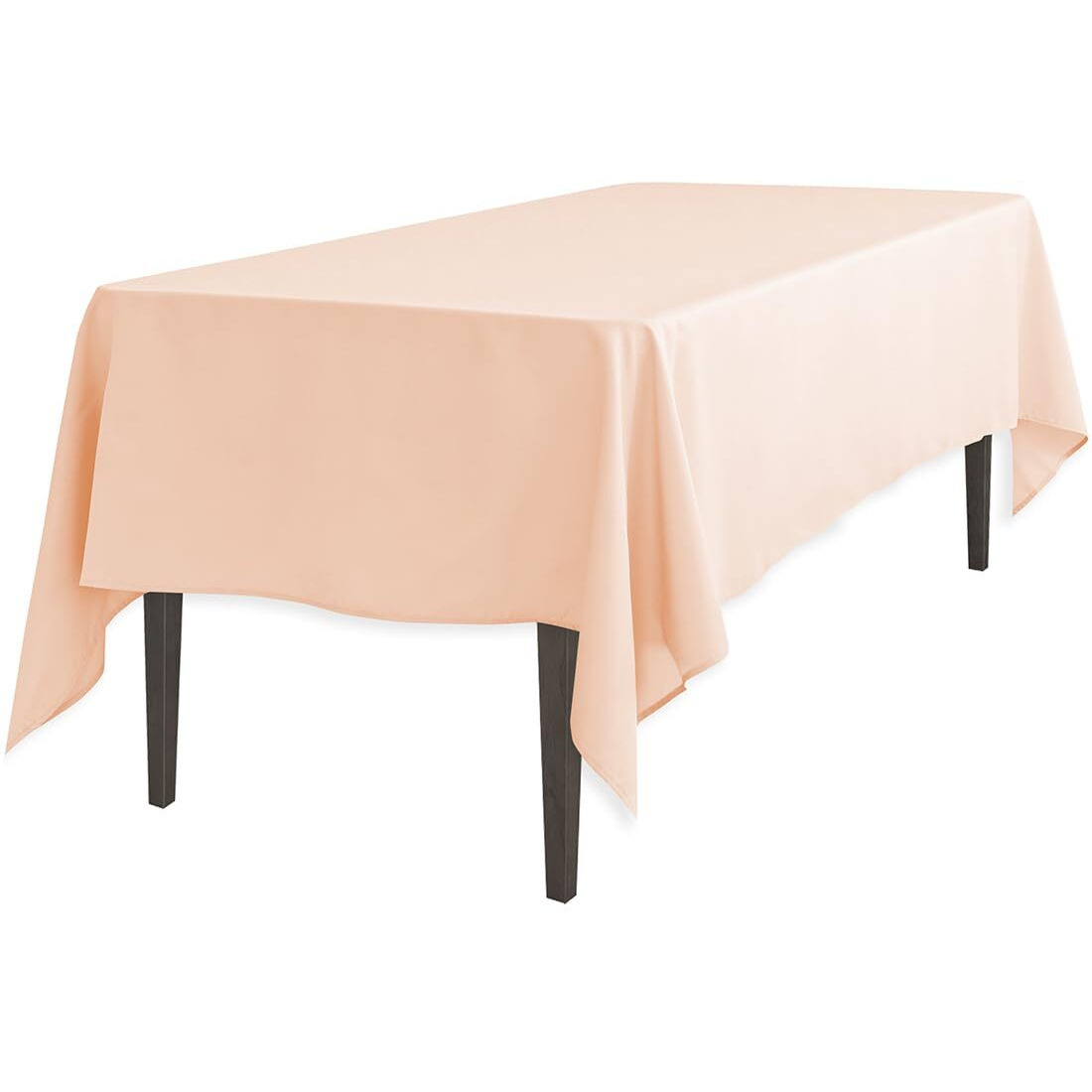 Linentablecloth 60 X 102-Inch Rectangular Polyester Tablecloth Peach