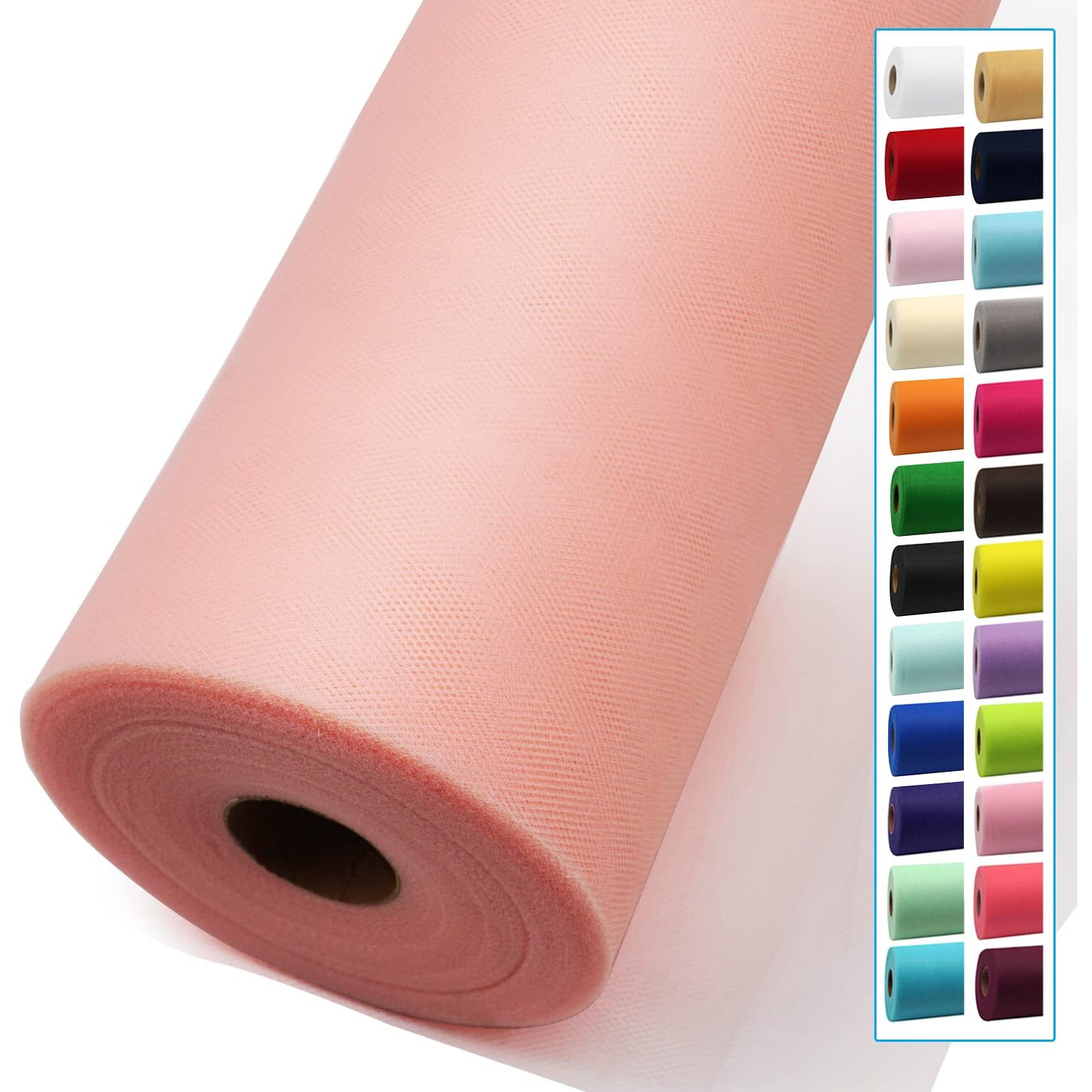 Blush Tulle Fabric Rolls 54 Inch By 40 Yards Tulle Bolt Spool For Wedding Decorations Diy Tutu Baby Shower Table Skirt Ceiling Decor Birthday Party Craft Supplies