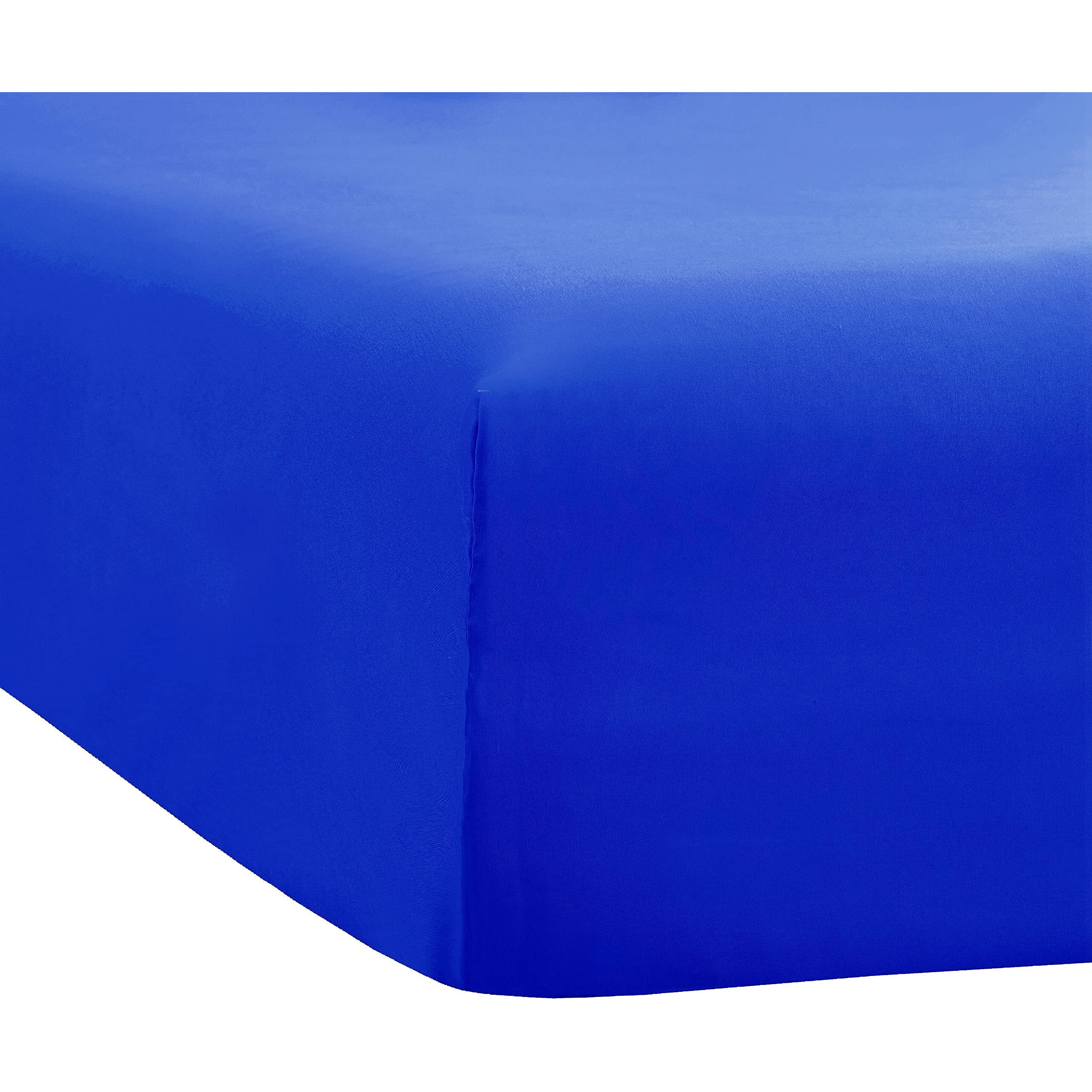 Sfoothome Single Fitted Sheet (Full - Royal Blue) - Deep Pocket Brushed Velvety Microfiber, Breathable, Extra Soft And Comfortable - Wrinkle, Fade, Stain And Abrasion Resistant