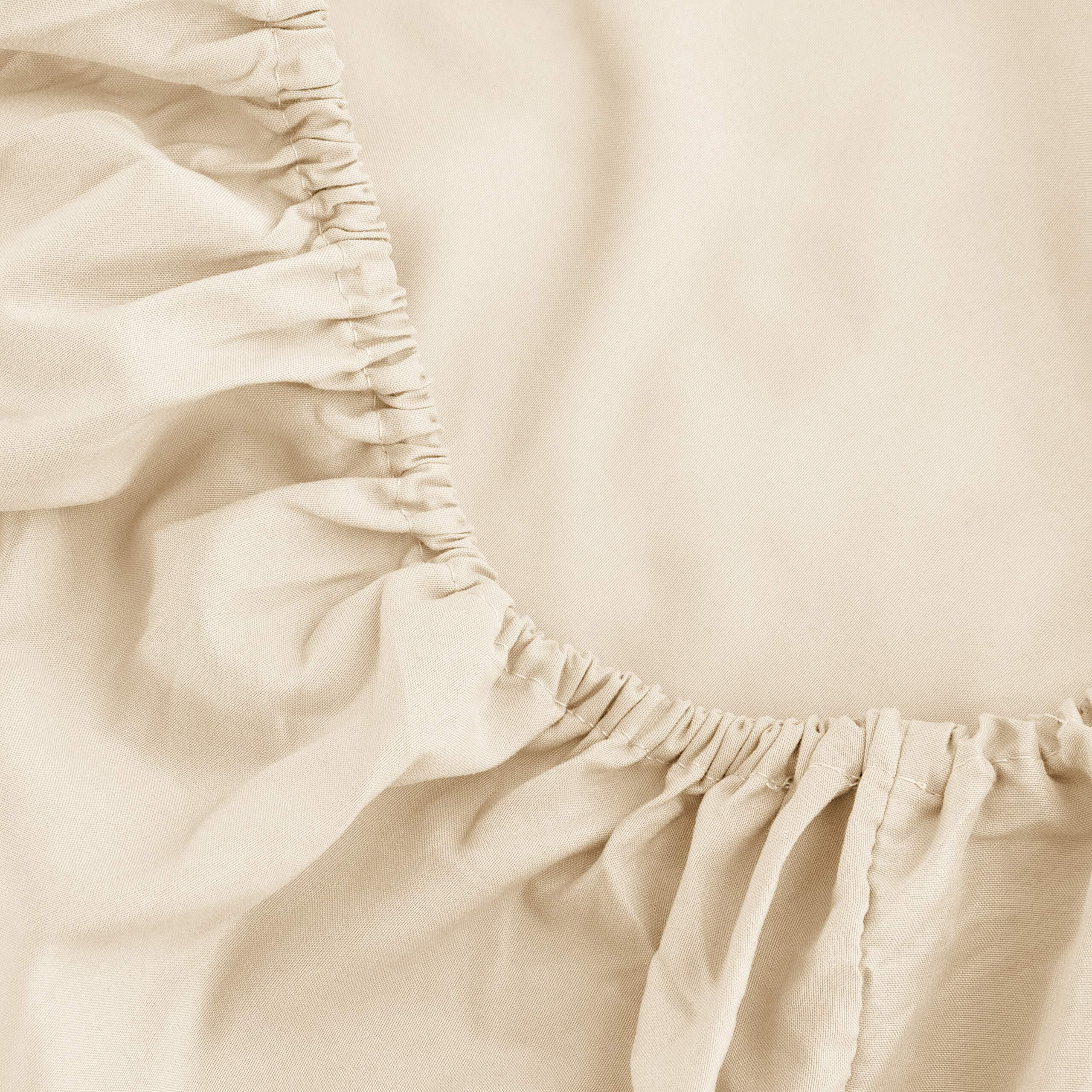 Sfoothome Fitted Sheet Twin Size With Deep Pockets - Soft And Comfortable Microfiber - Fade Wrinkle Resistant, Beige Mattress Sheets